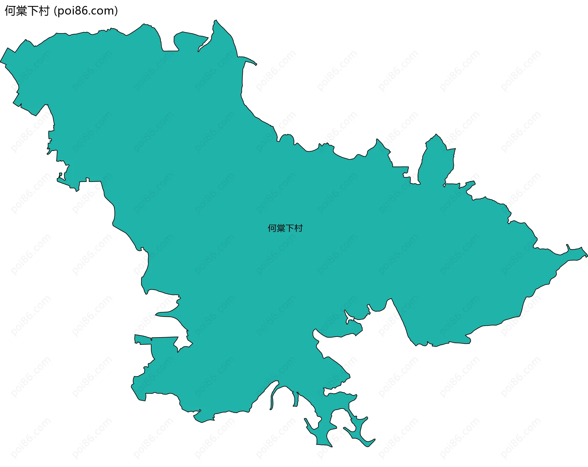 何棠下村边界地图