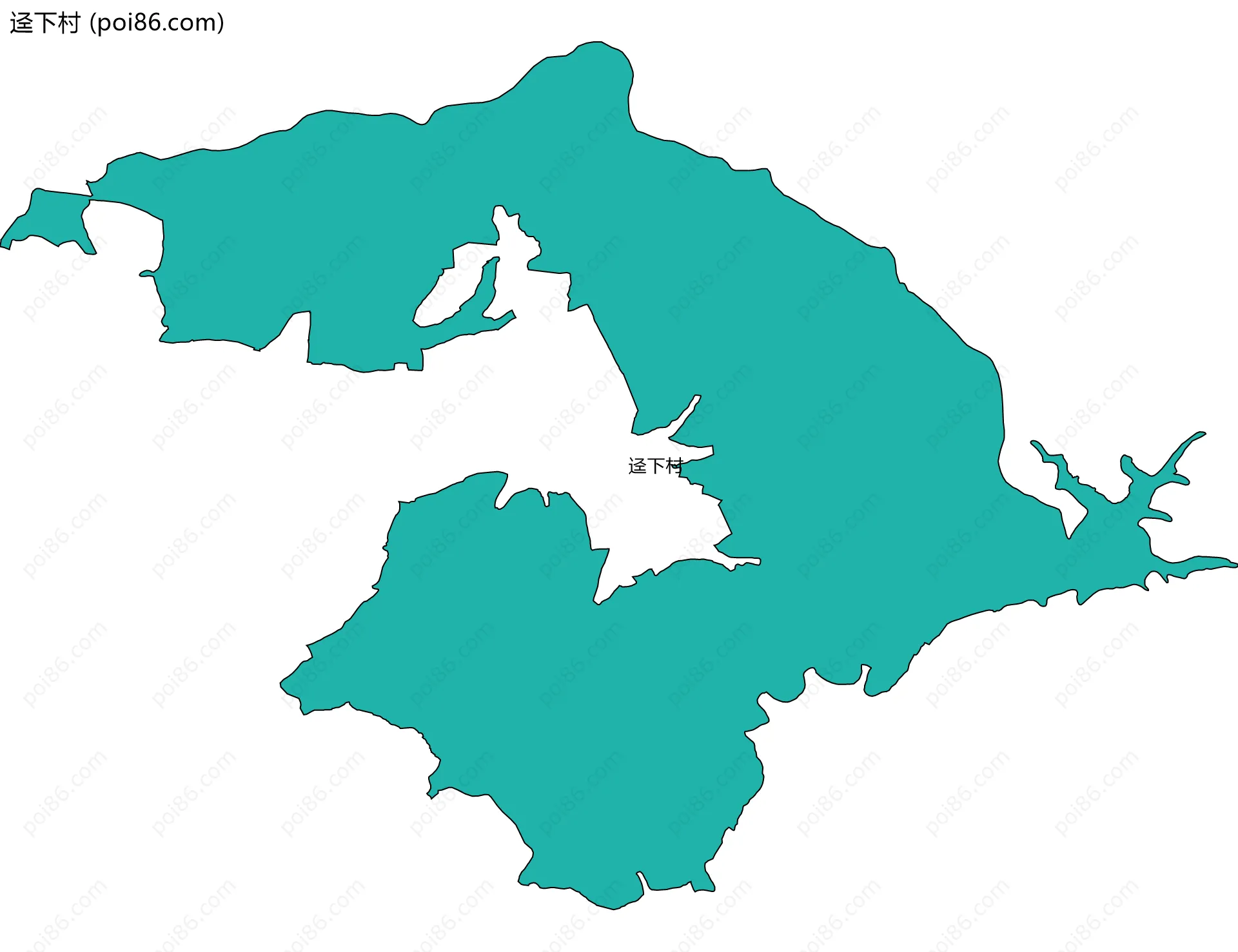 迳下村边界地图