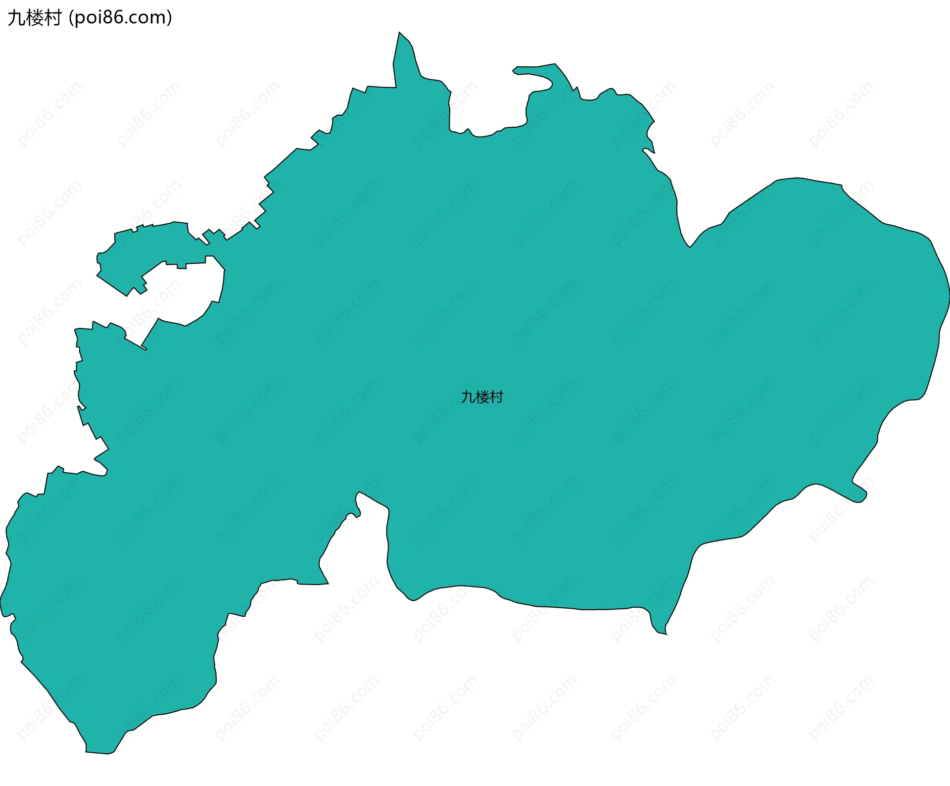 九楼村边界地图