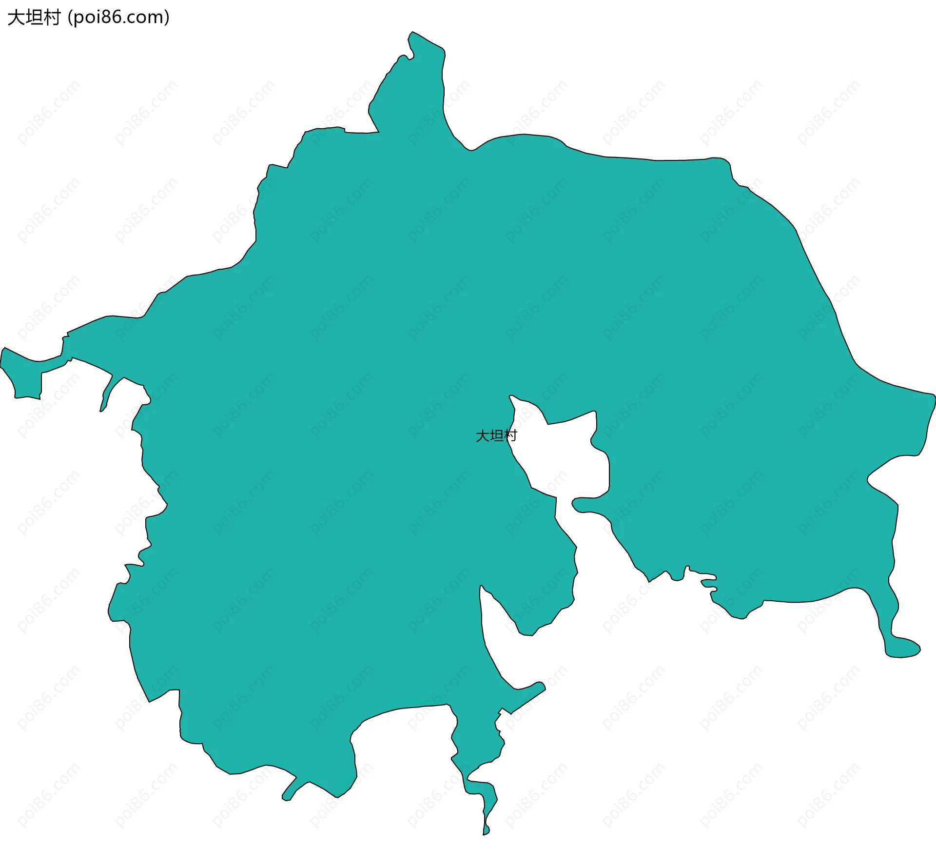 大坦村边界地图