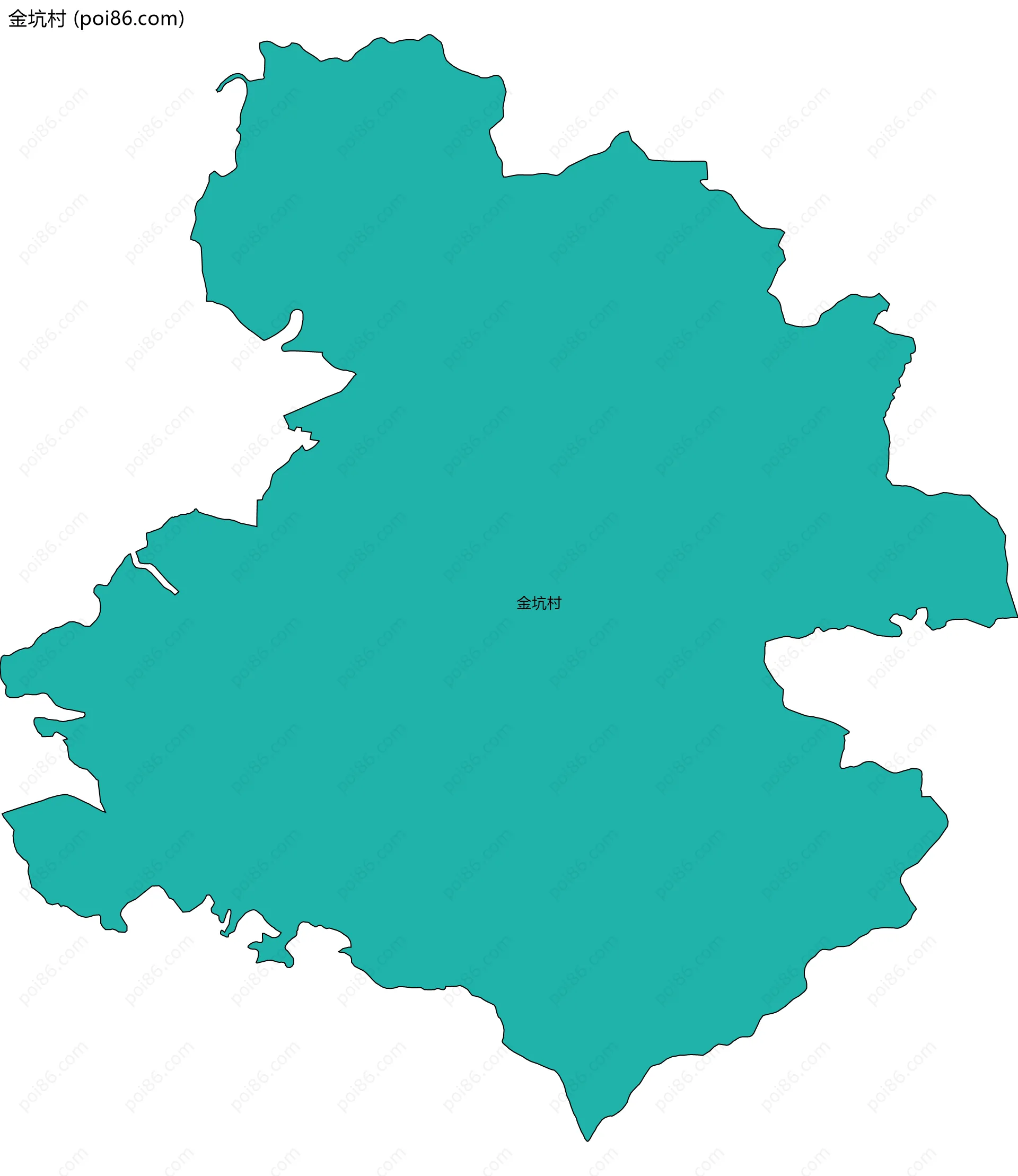 金坑村边界地图