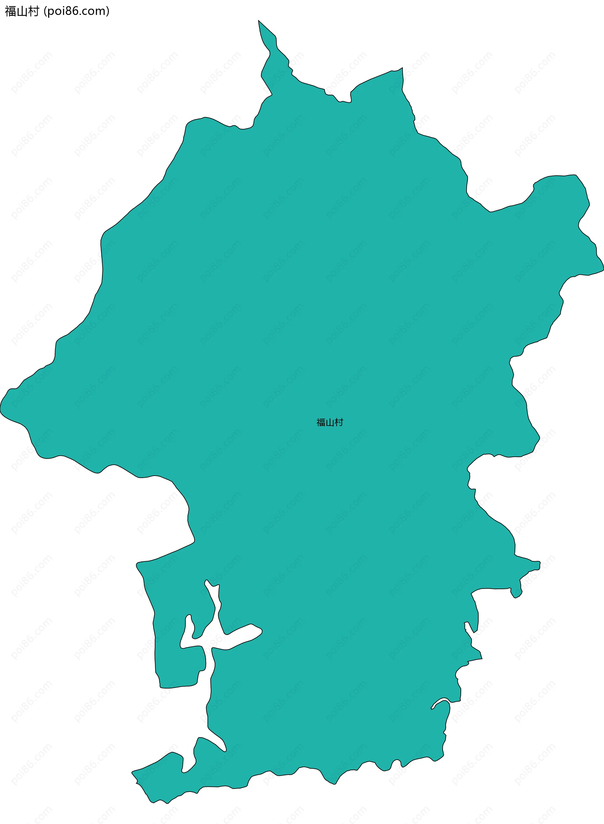 福山村边界地图