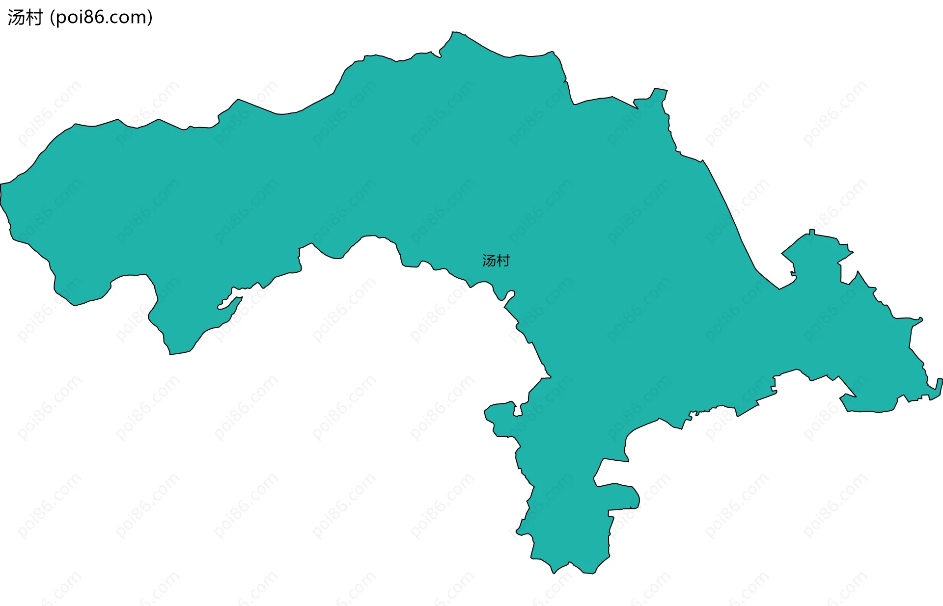 汤村边界地图