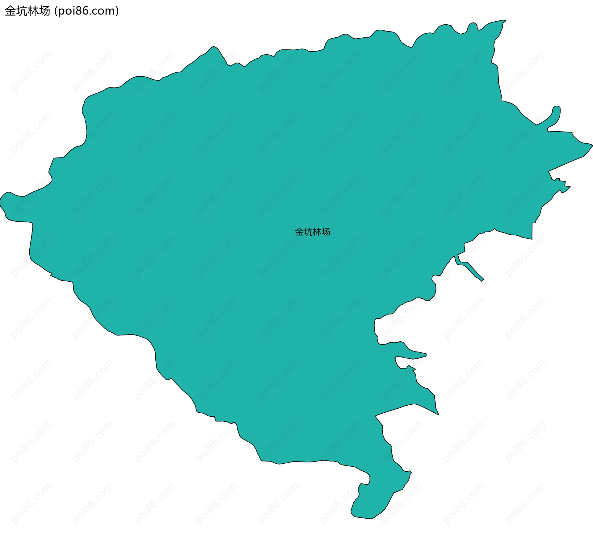 金坑林场边界地图