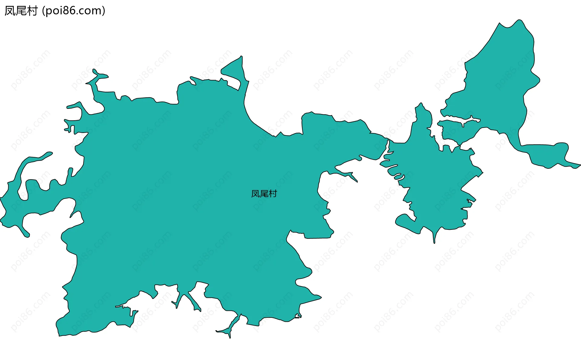 凤尾村边界地图