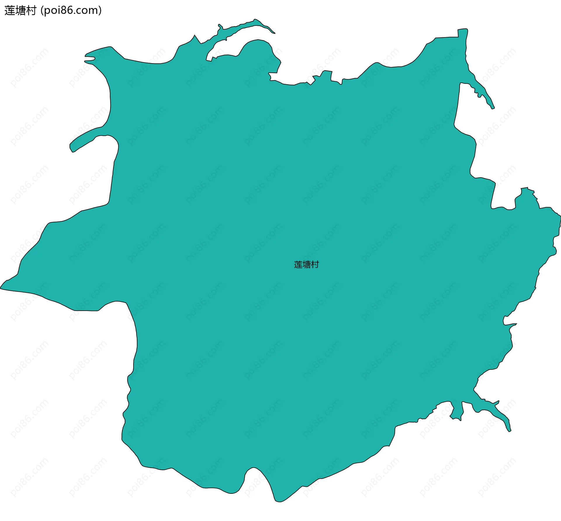 莲塘村边界地图