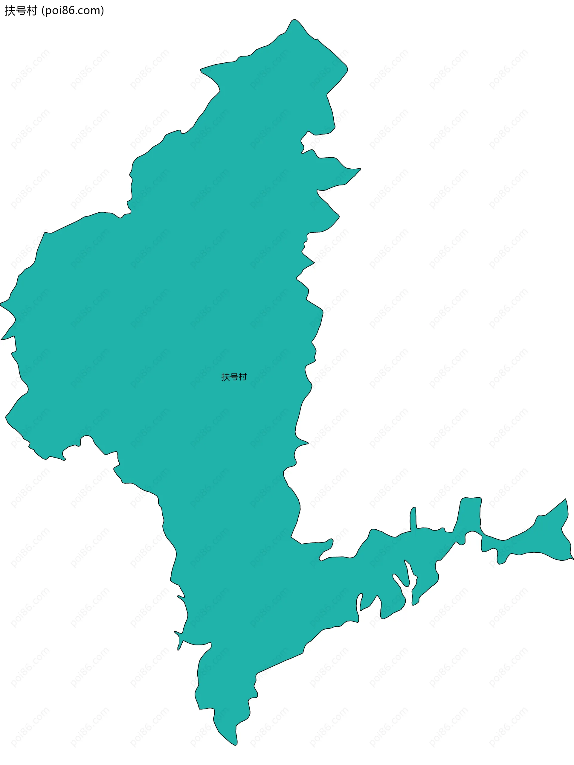 扶号村边界地图