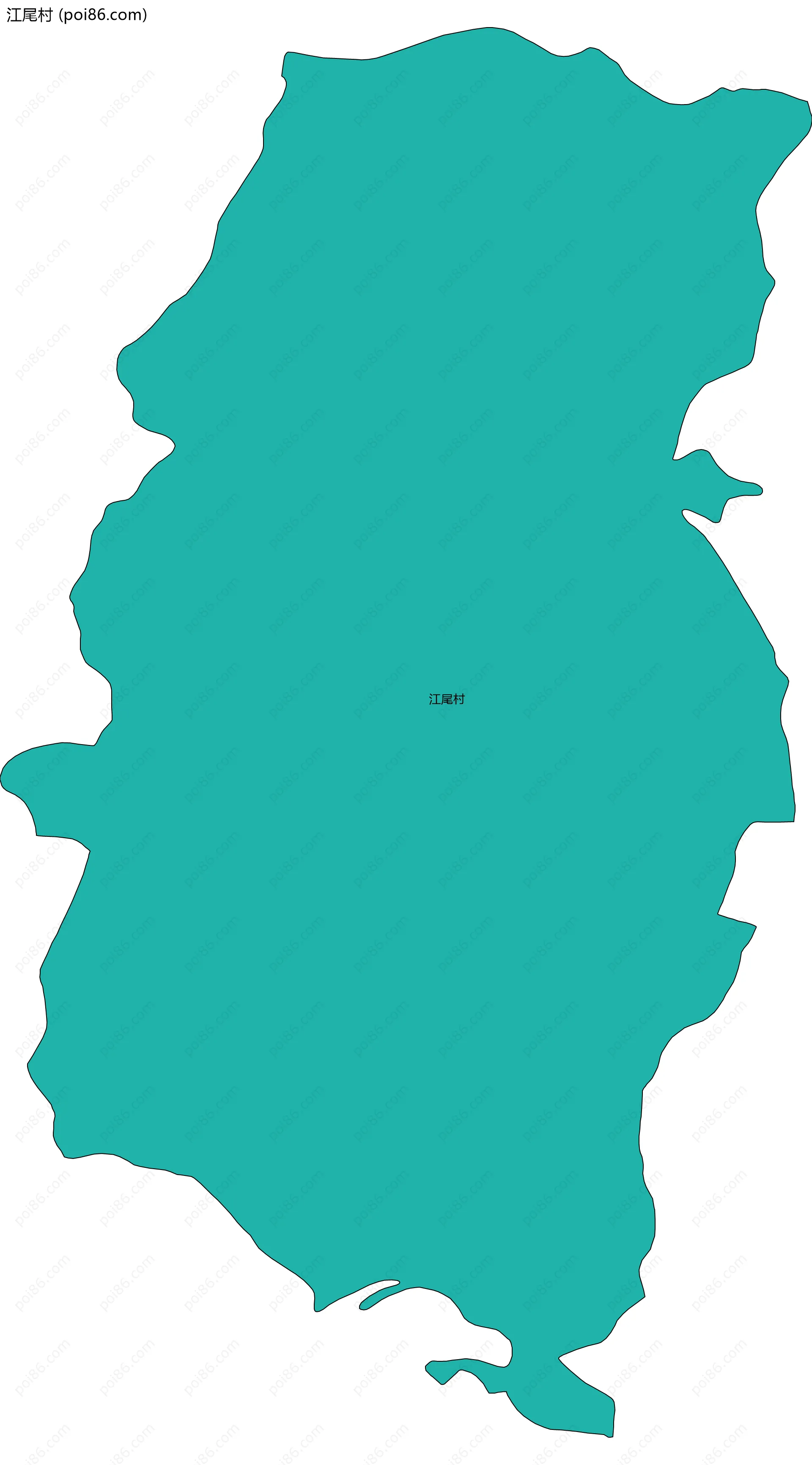 江尾村边界地图