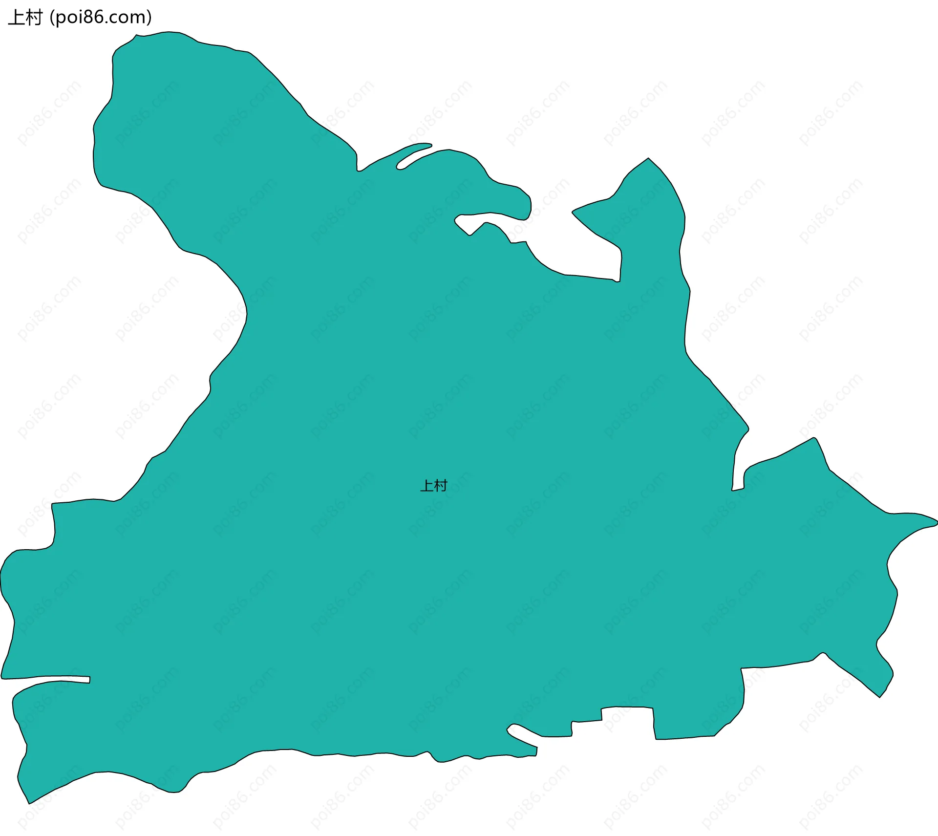上村边界地图