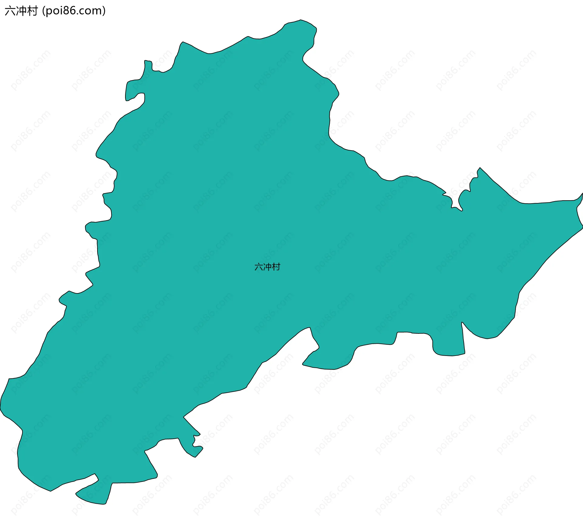 六冲村边界地图