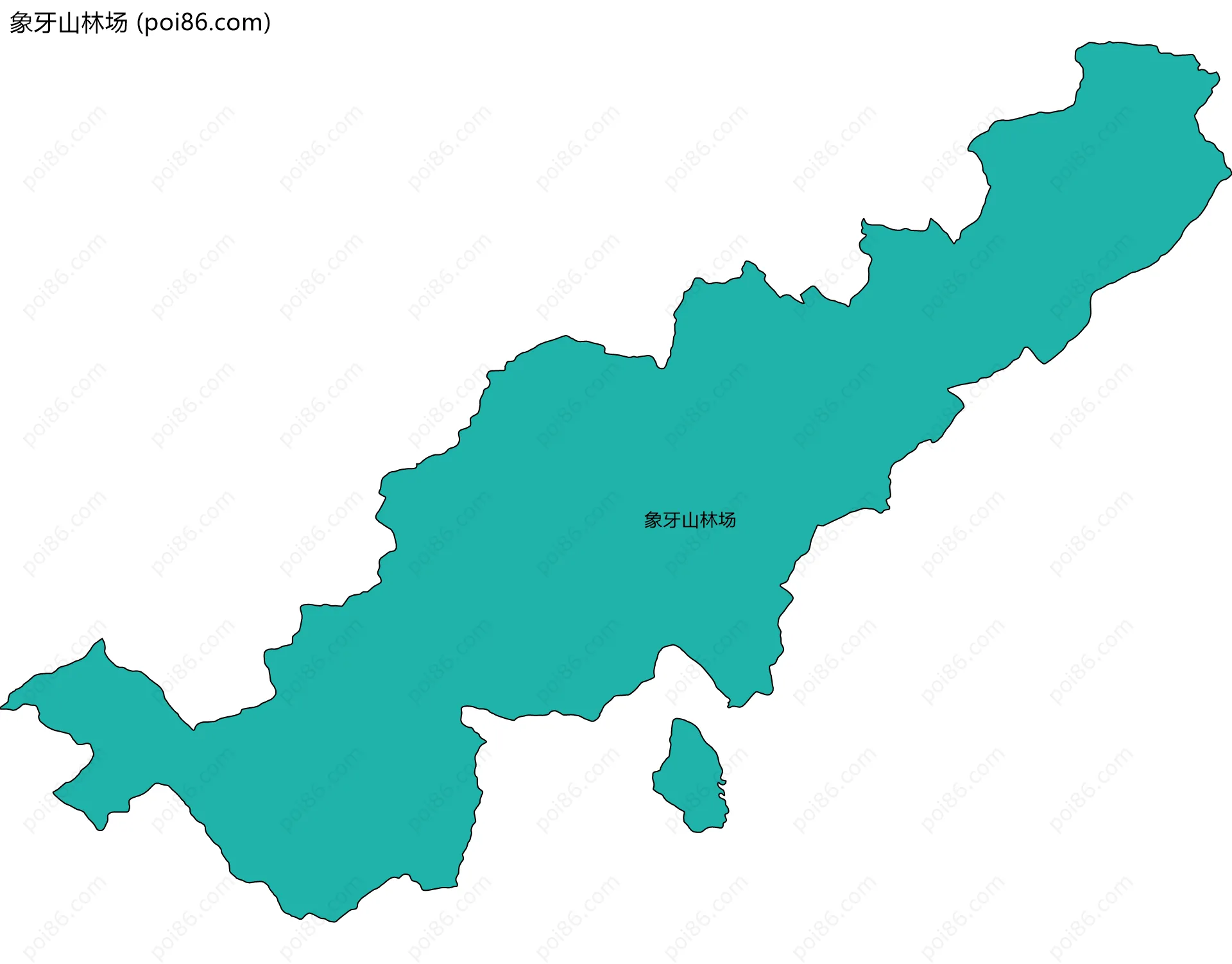象牙山林场边界地图