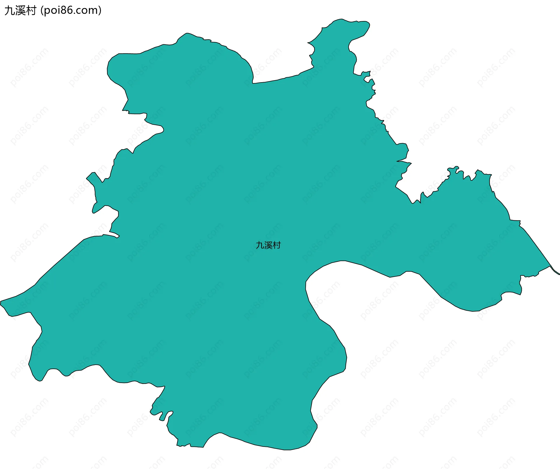 九溪村边界地图