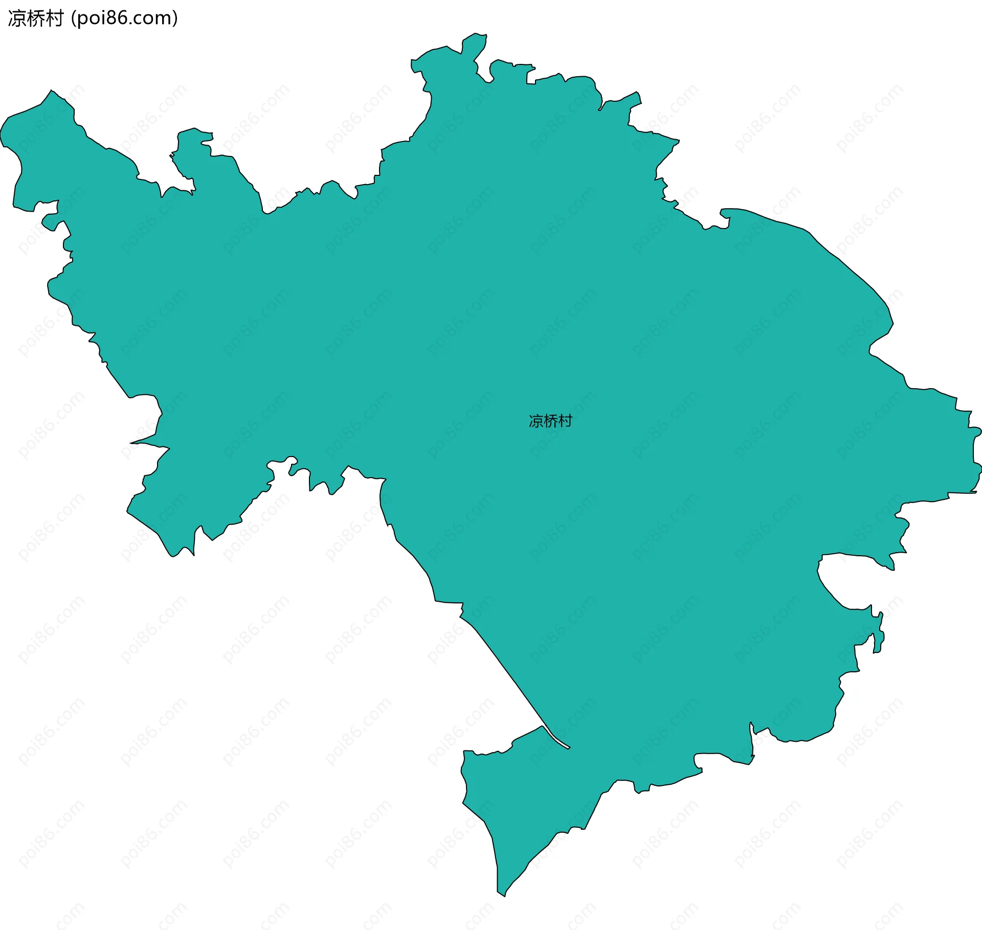 凉桥村边界地图