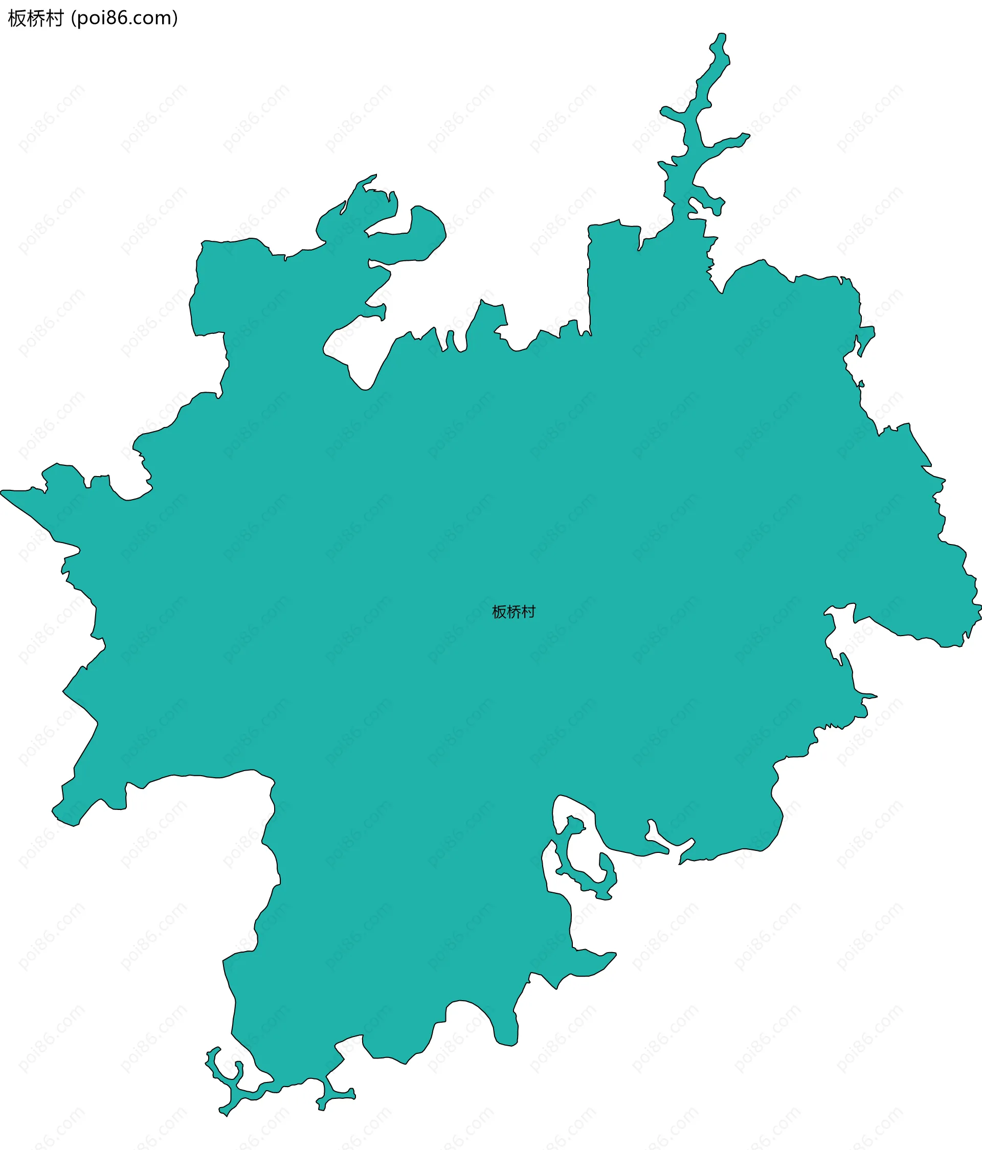 板桥村边界地图