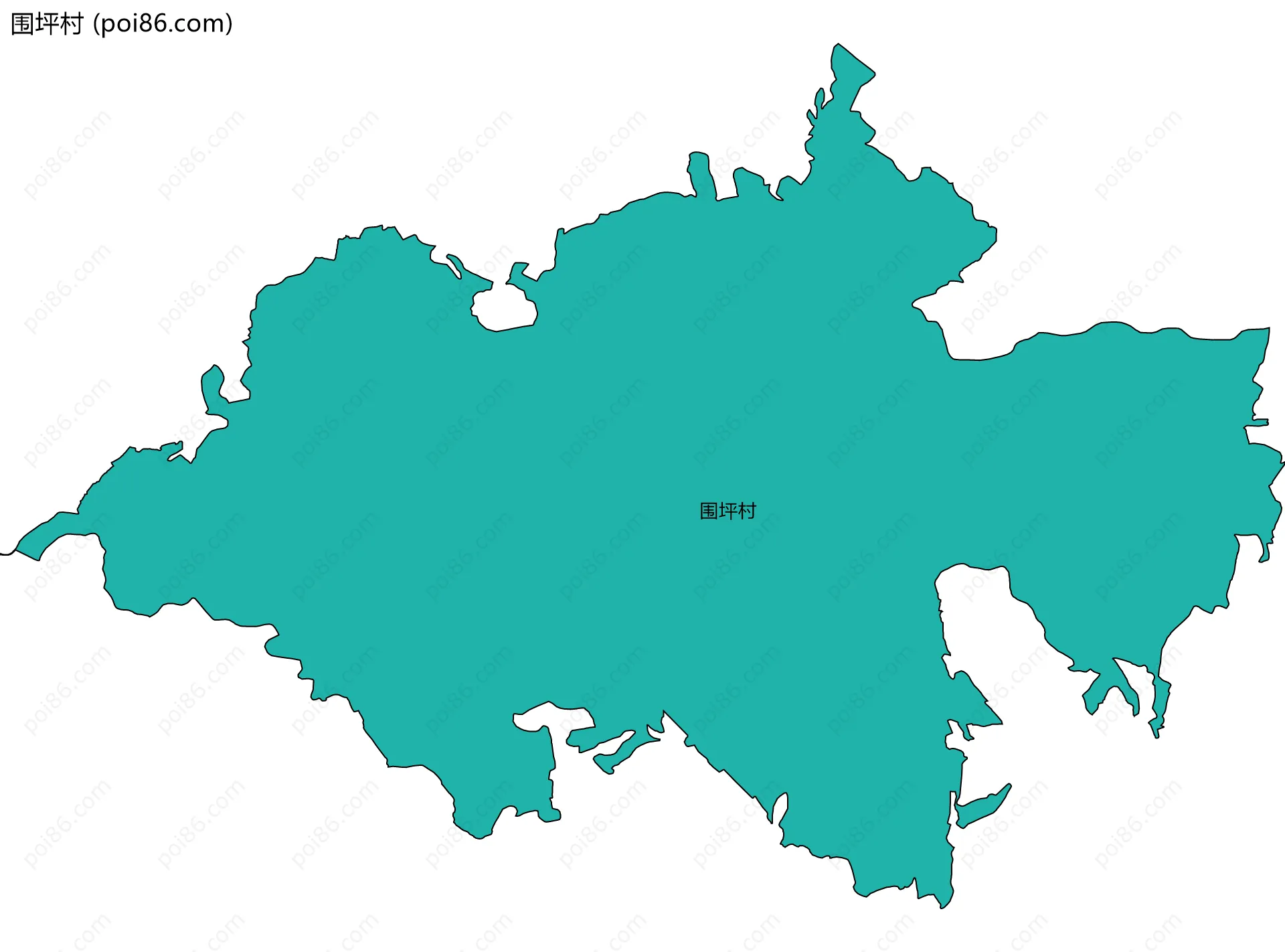 围坪村边界地图