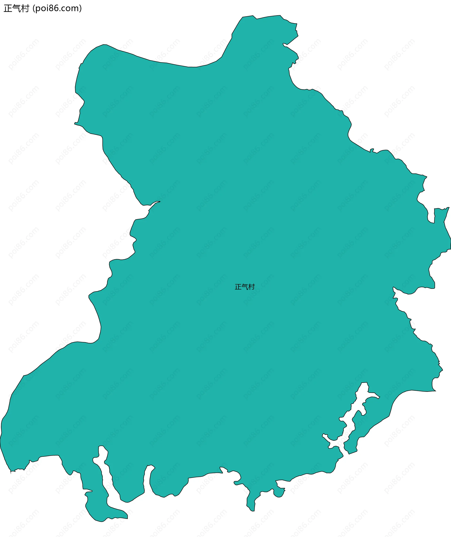 正气村边界地图