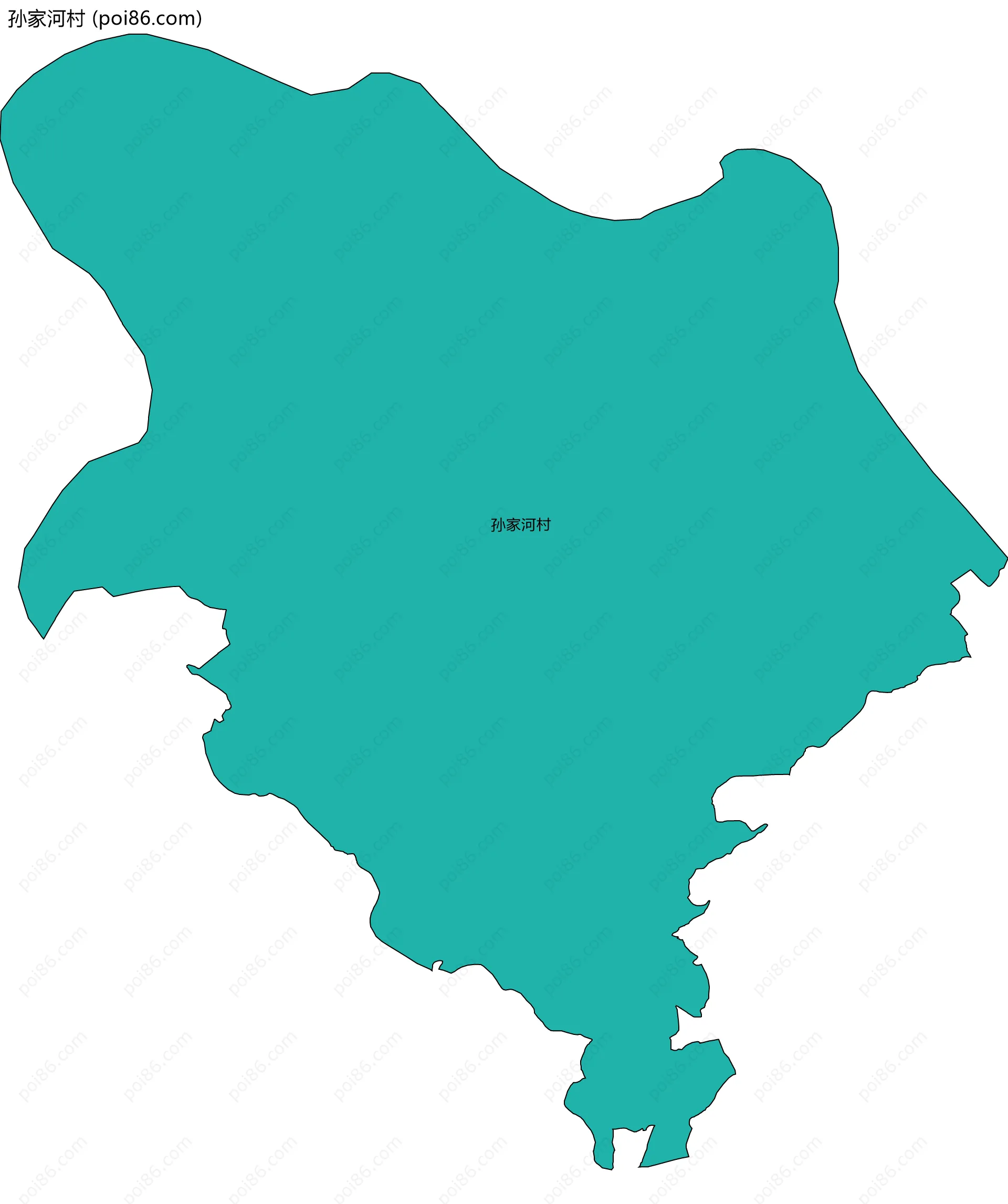 孙家河村边界地图