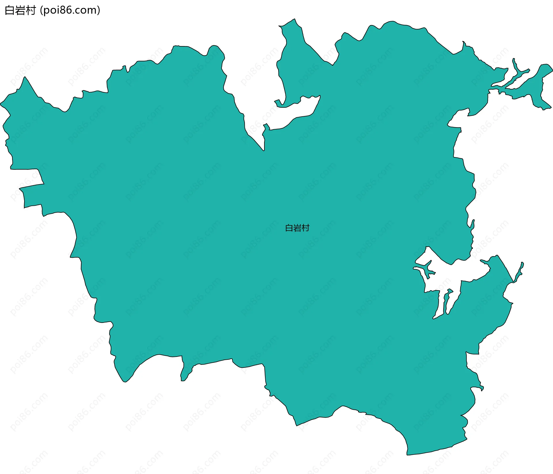白岩村边界地图
