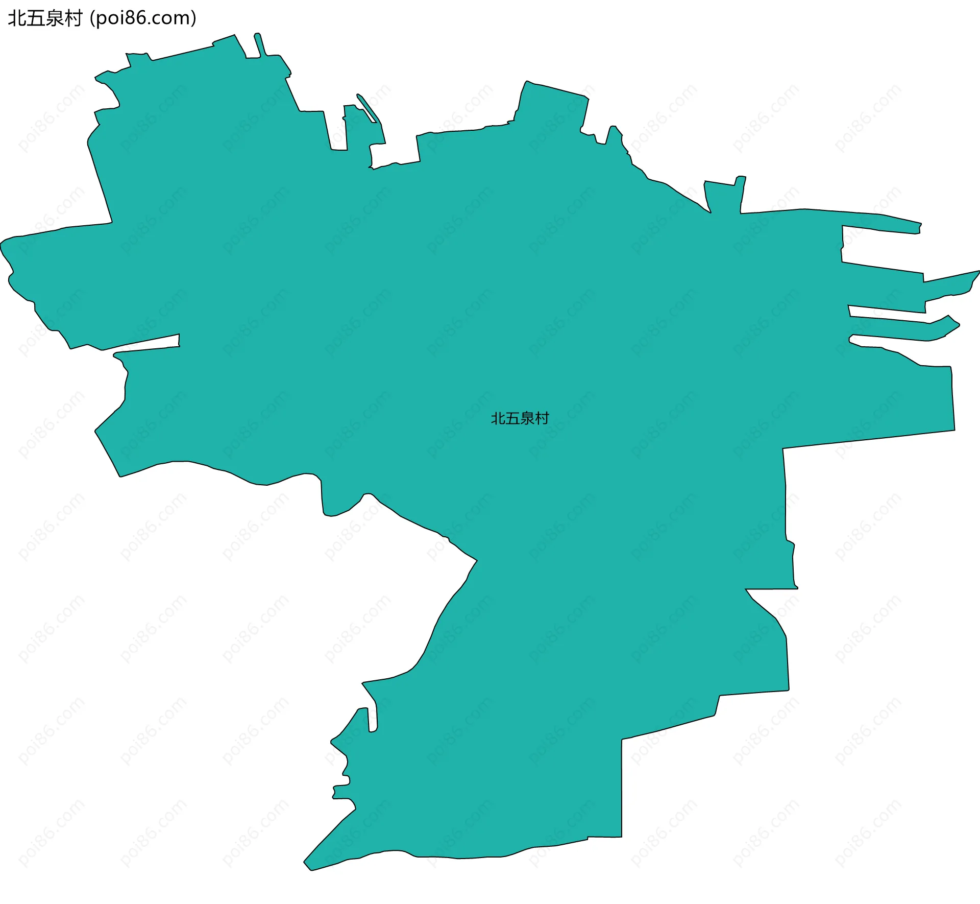 北五泉村边界地图