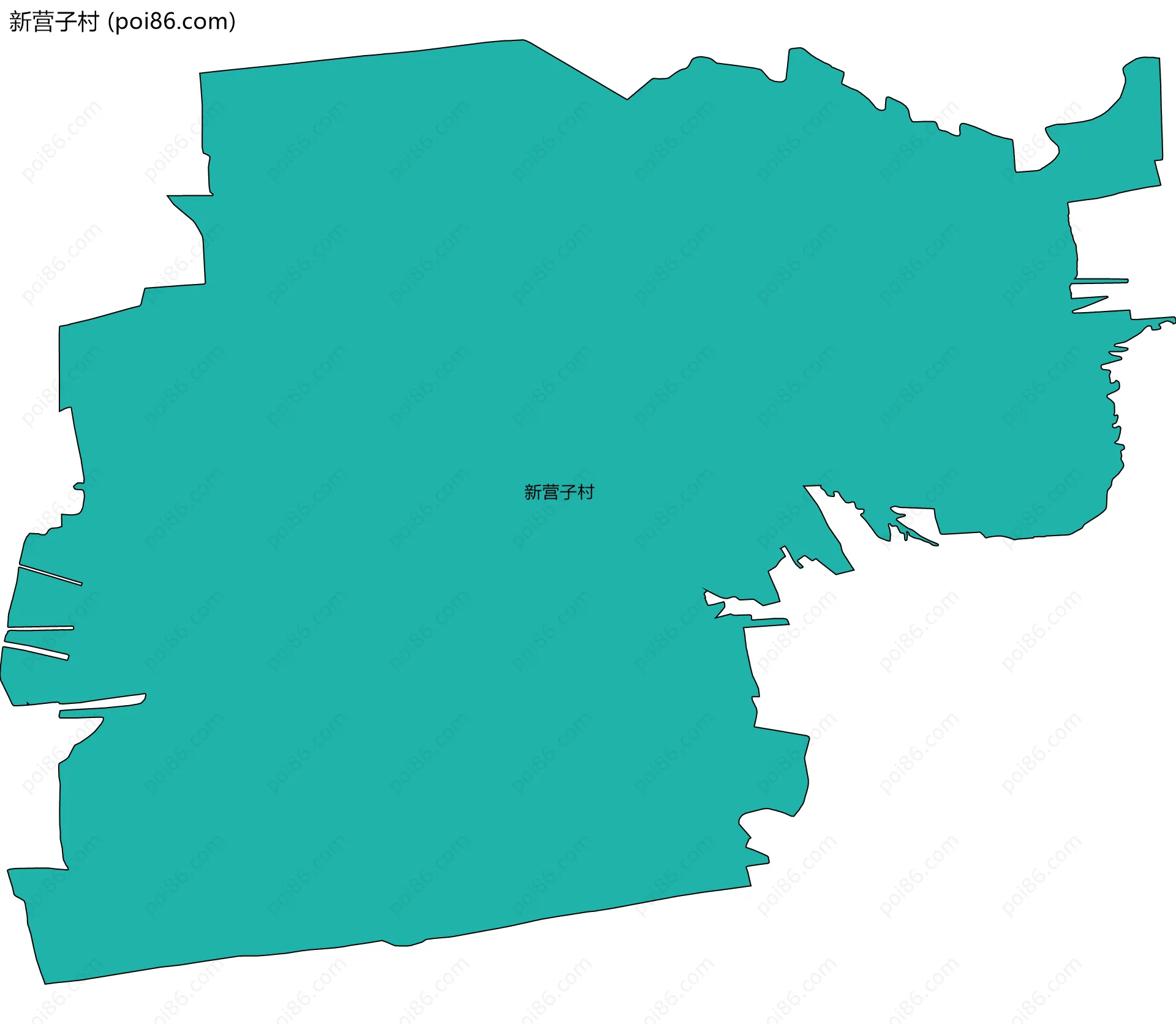 新营子村边界地图