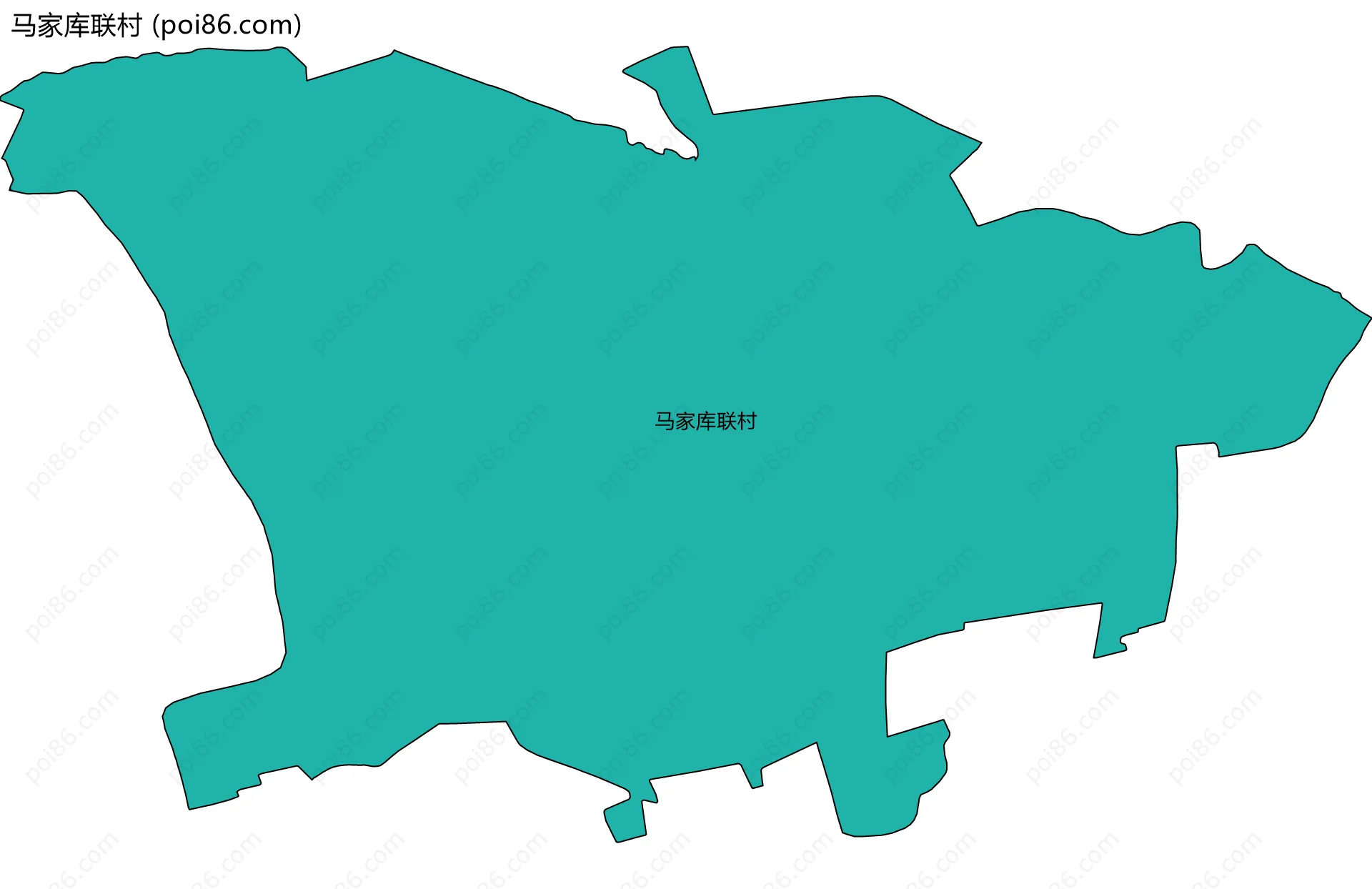 马家库联村边界地图