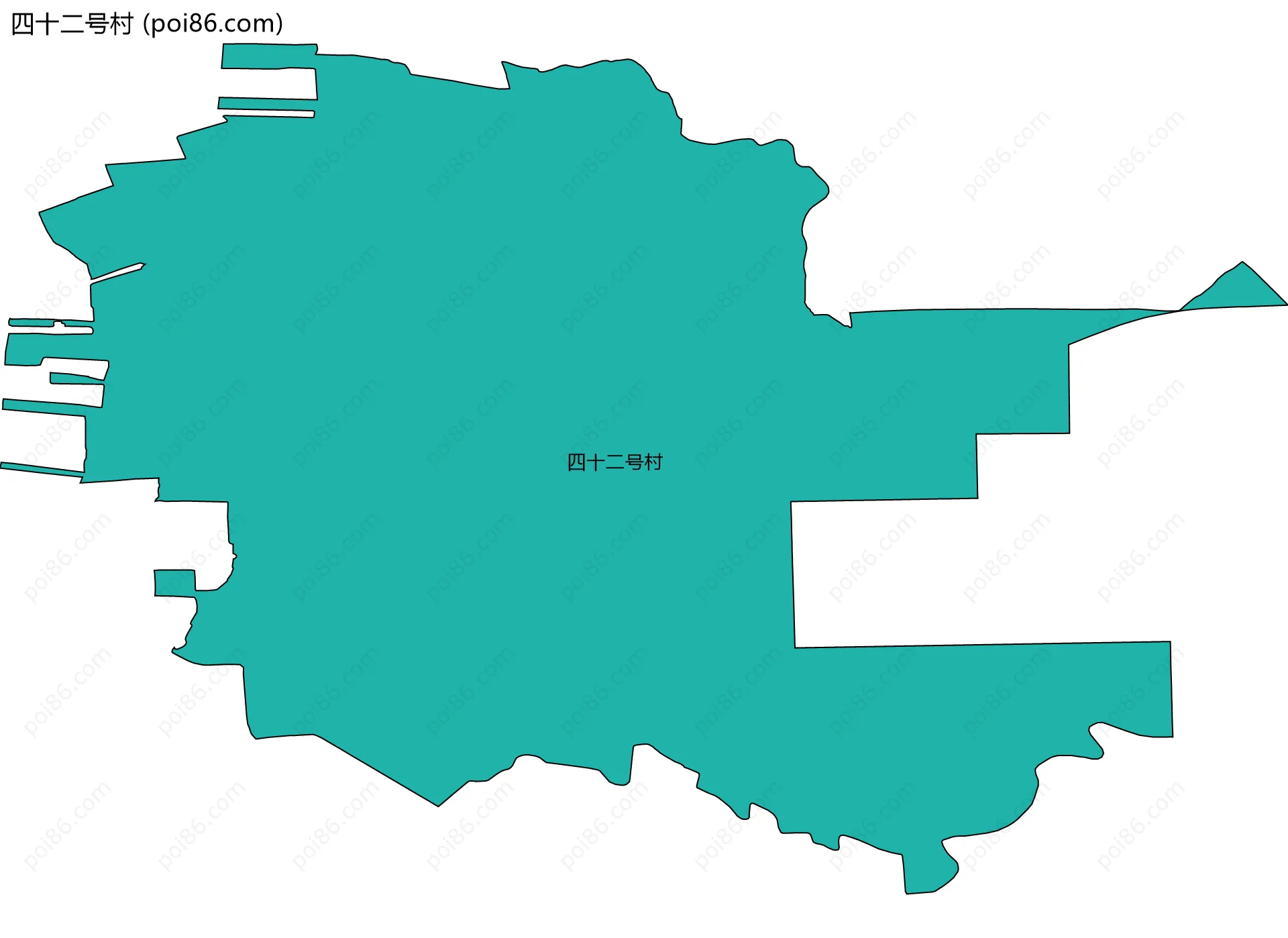 四十二号村边界地图