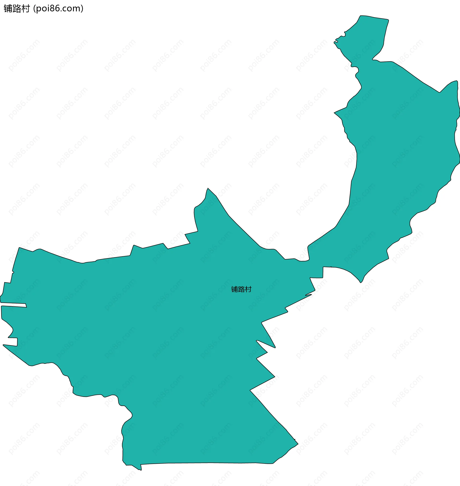 铺路村边界地图