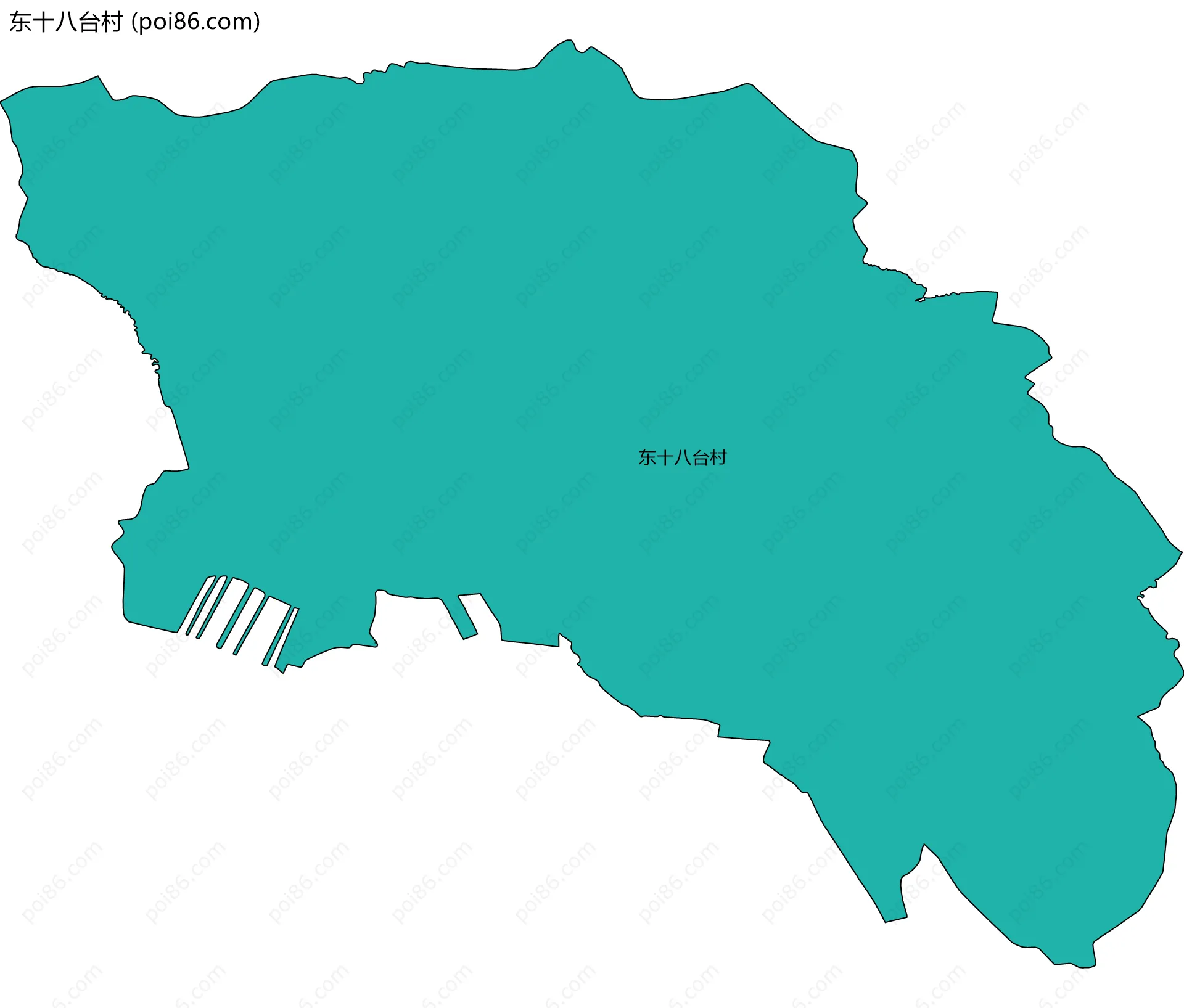 东十八台村边界地图
