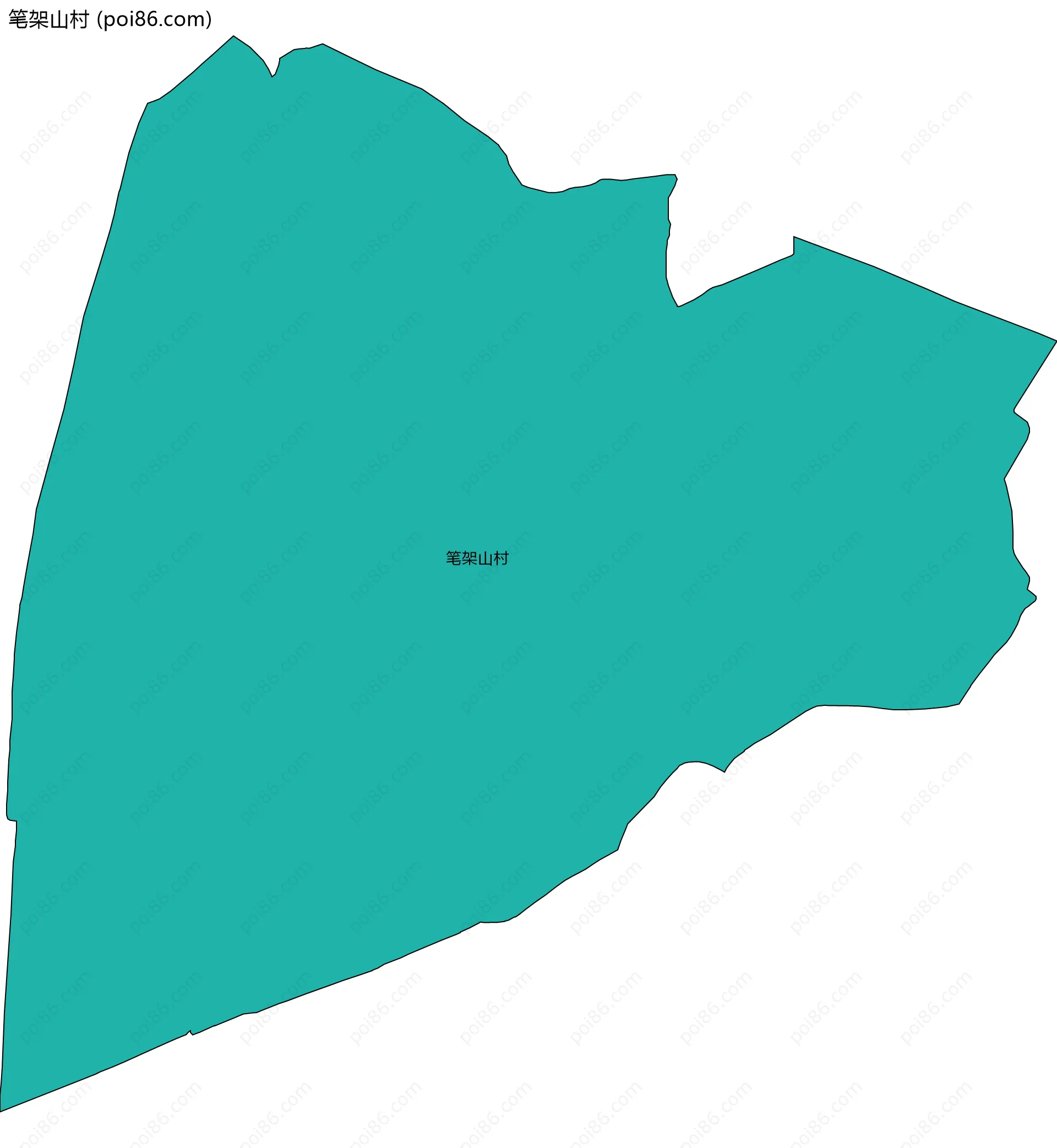 笔架山村边界地图