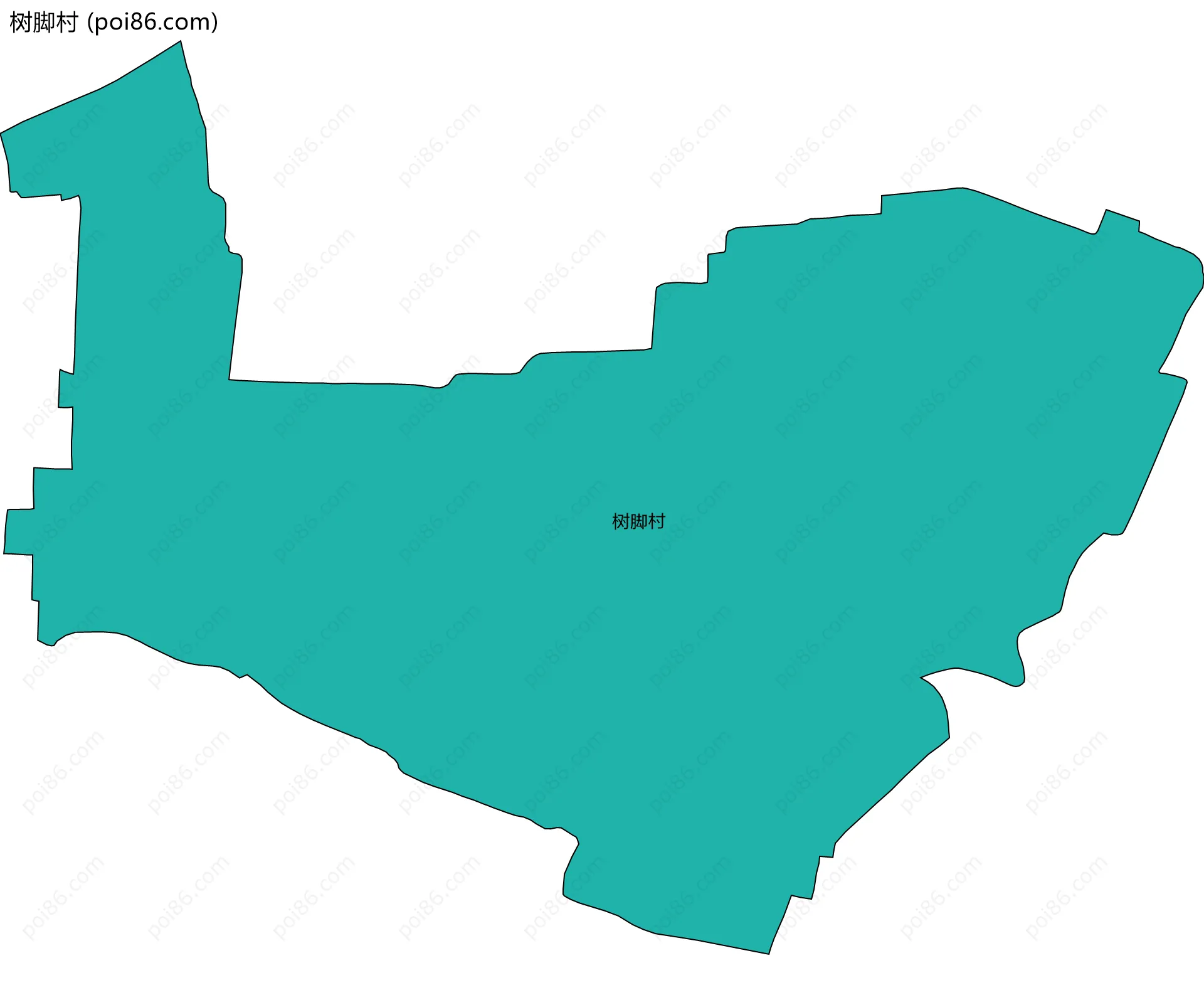 树脚村边界地图