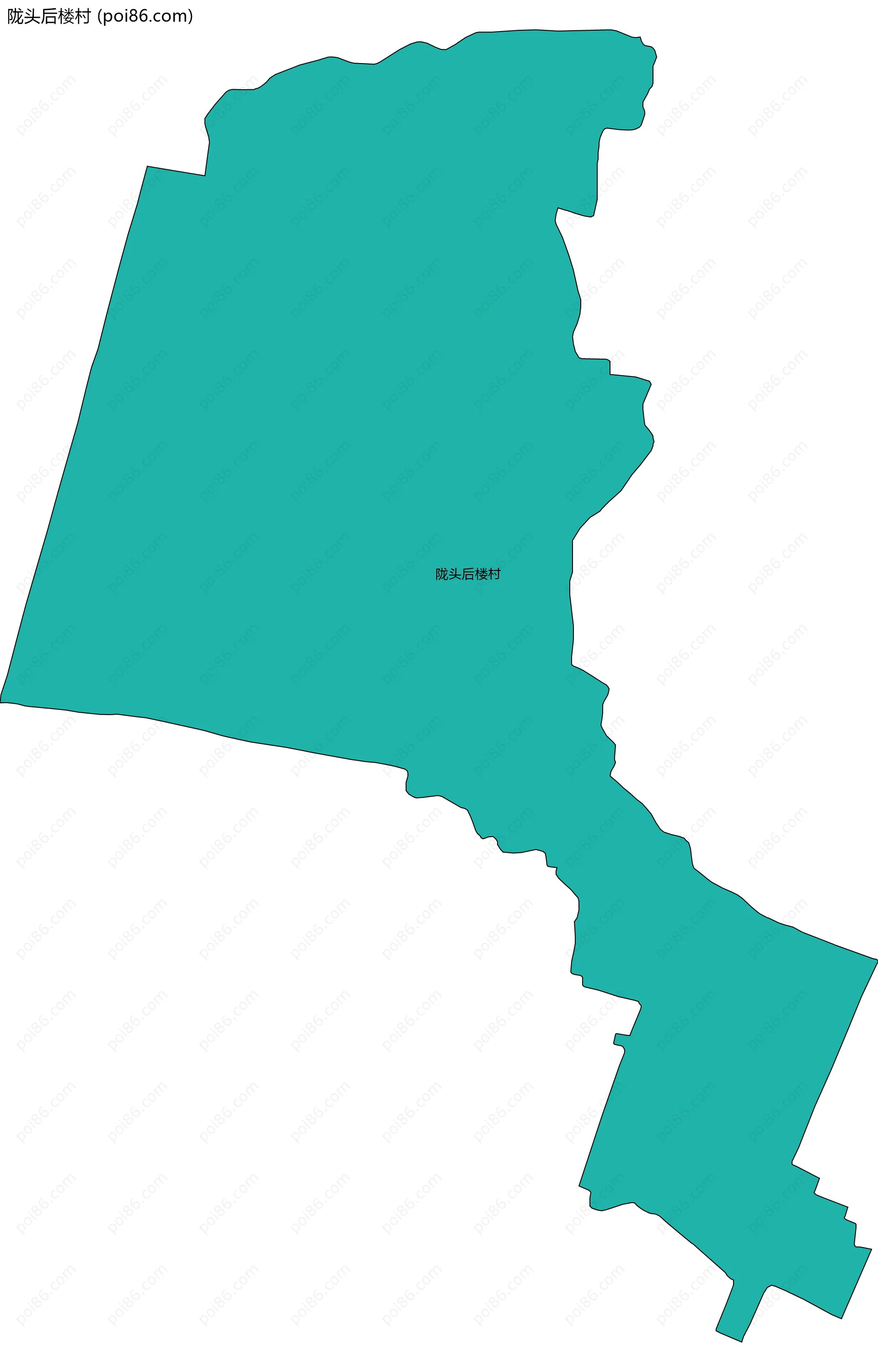 陇头后楼村边界地图