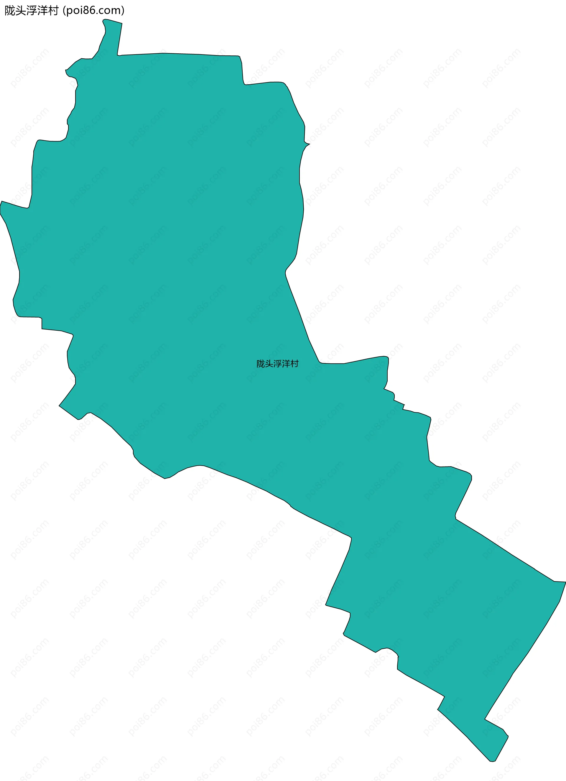 陇头浮洋村边界地图