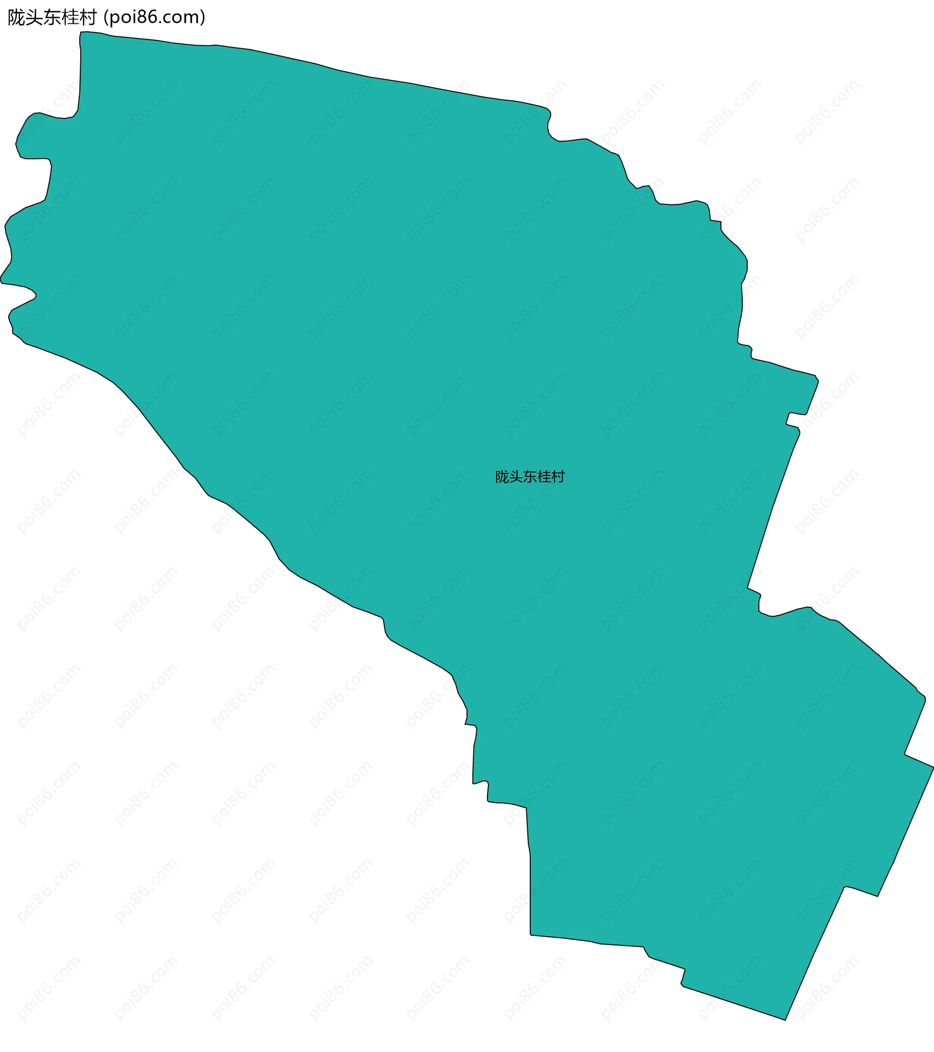 陇头东桂村边界地图