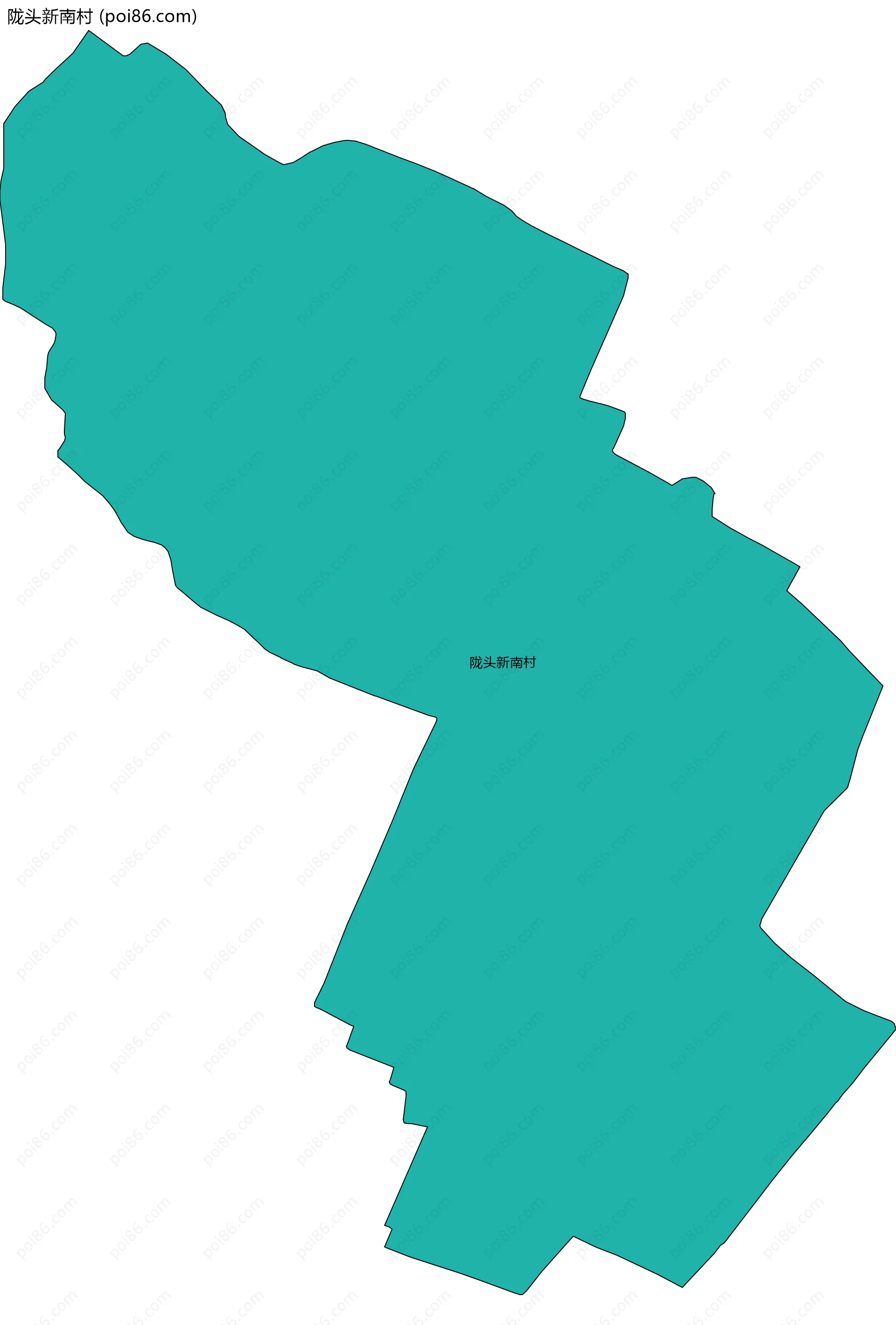 陇头新南村边界地图