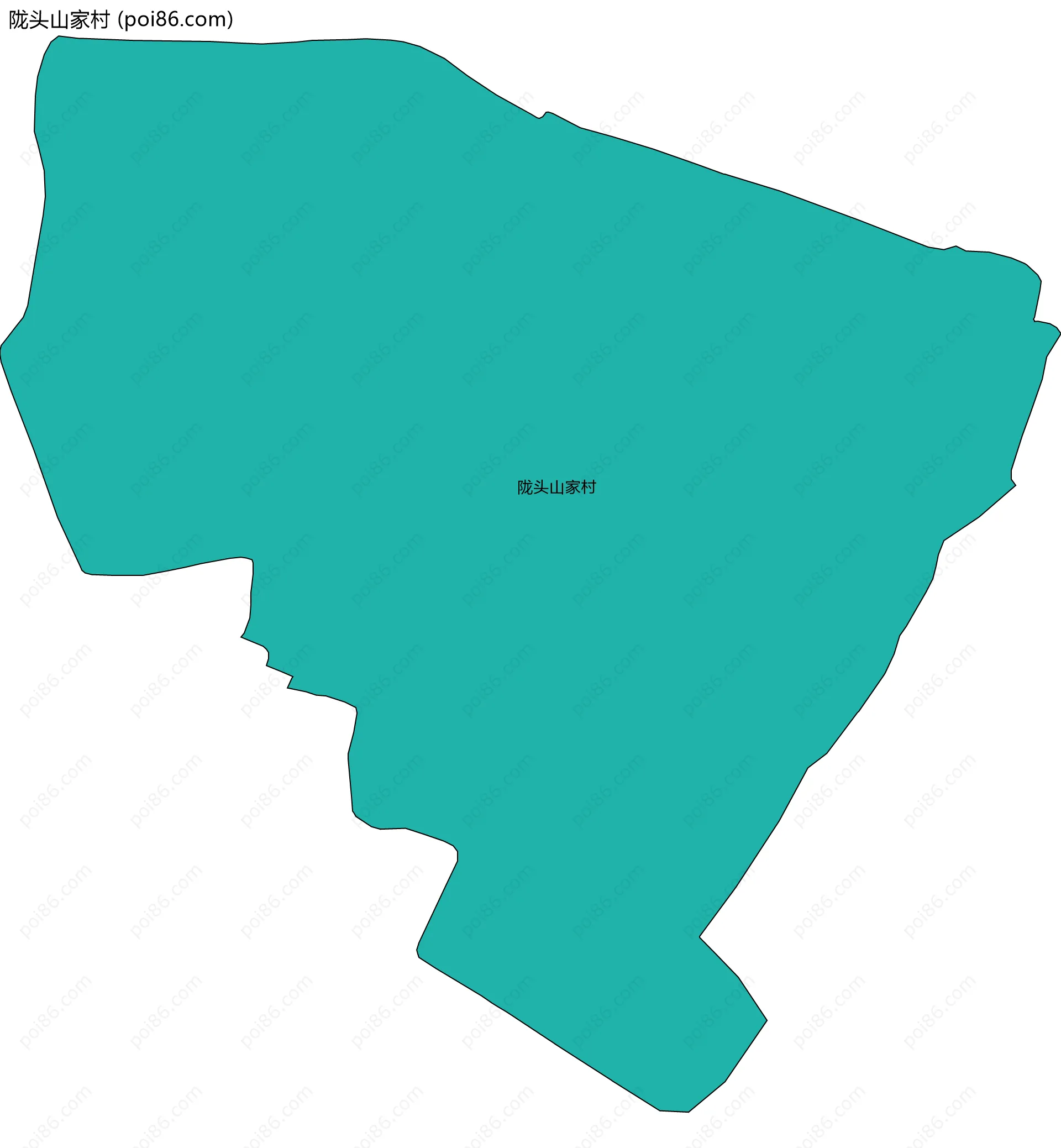 陇头山家村边界地图