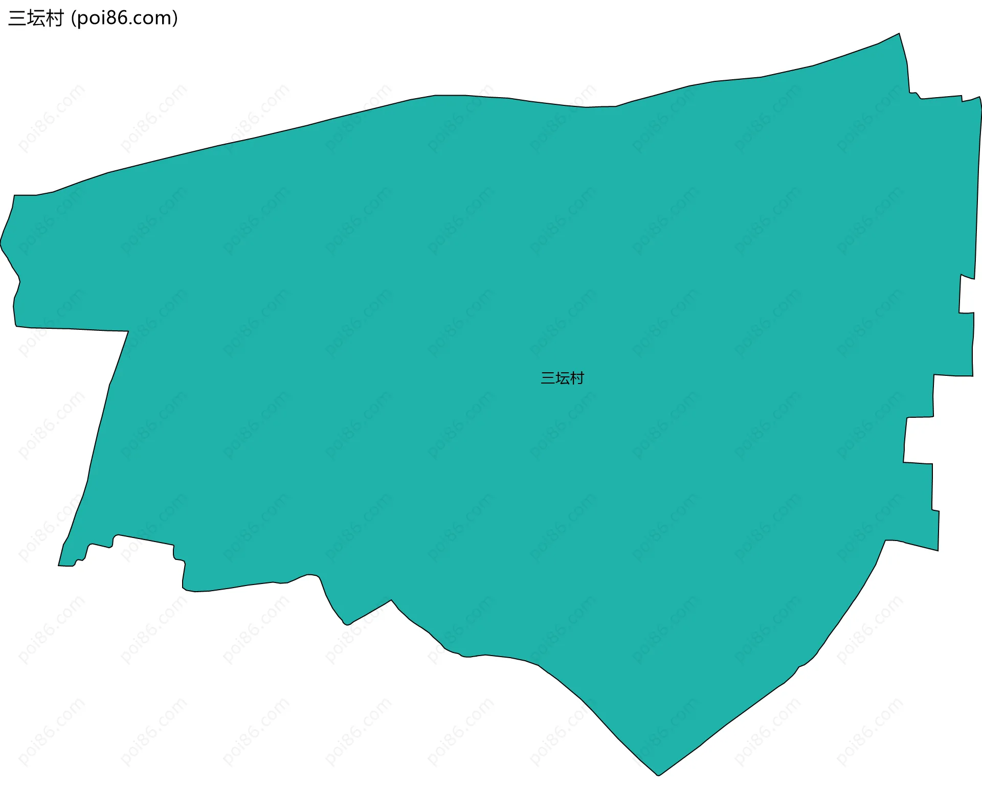 三坛村边界地图