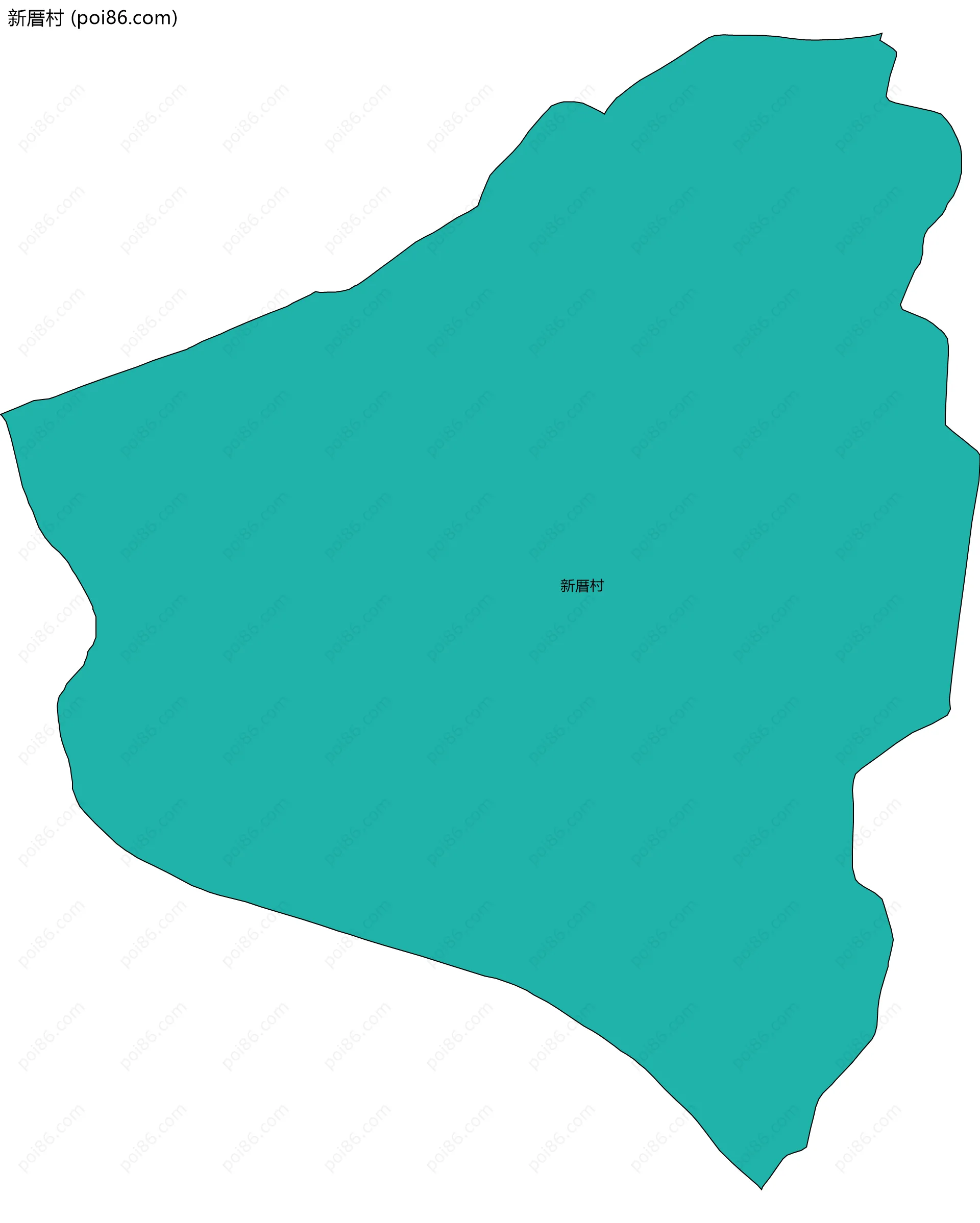 新厝村边界地图