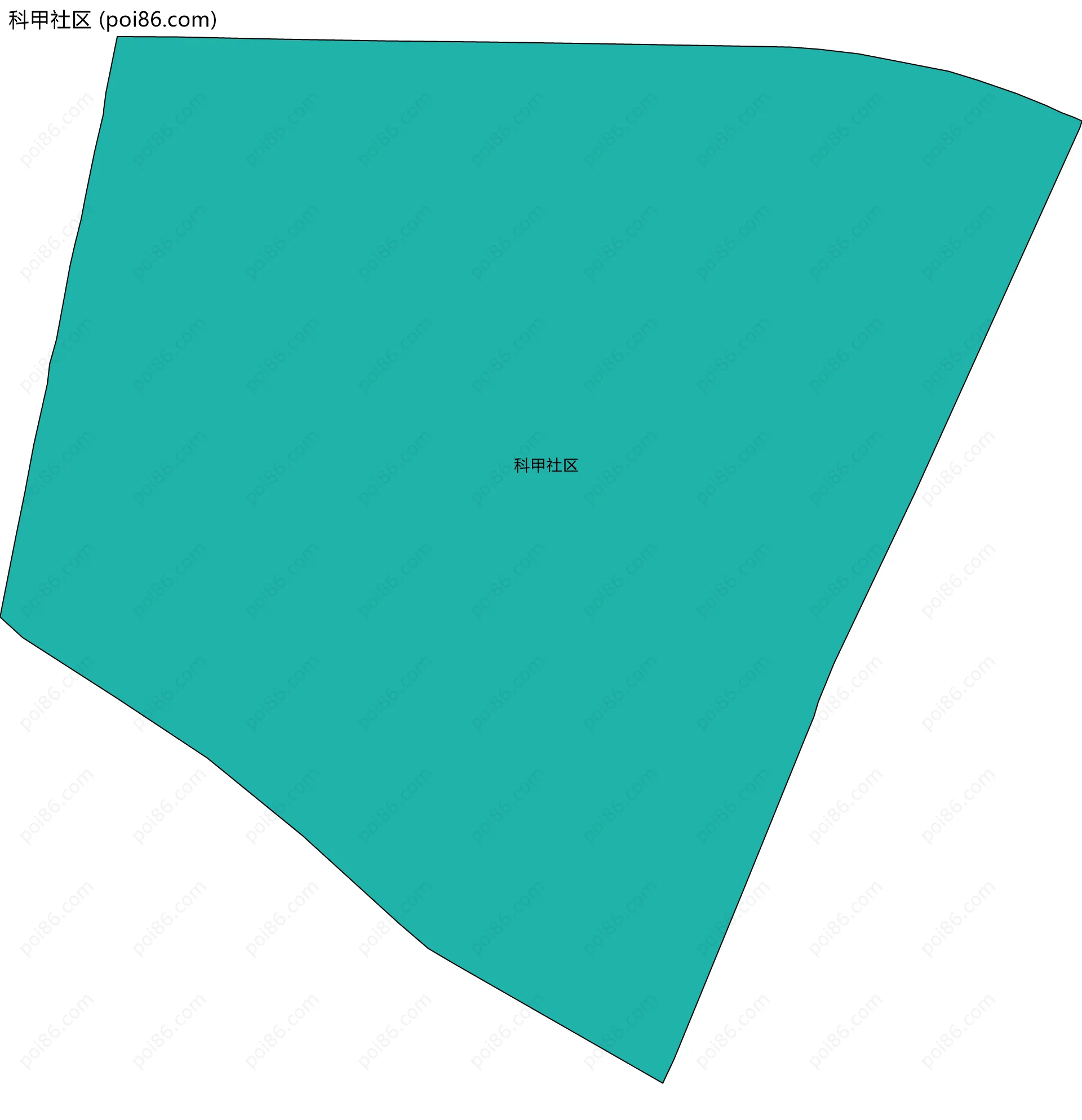 科甲社区边界地图