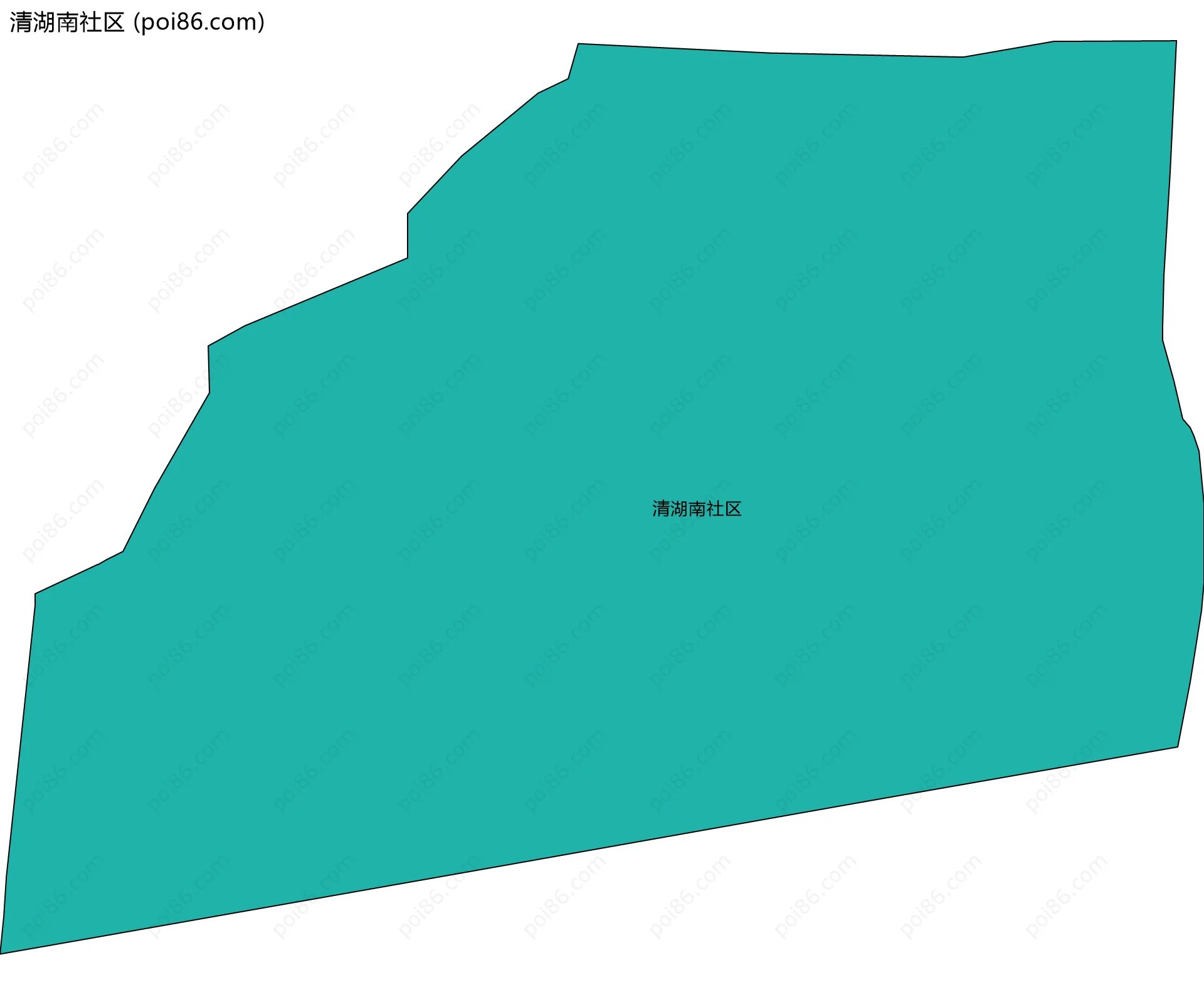 清湖南社区边界地图