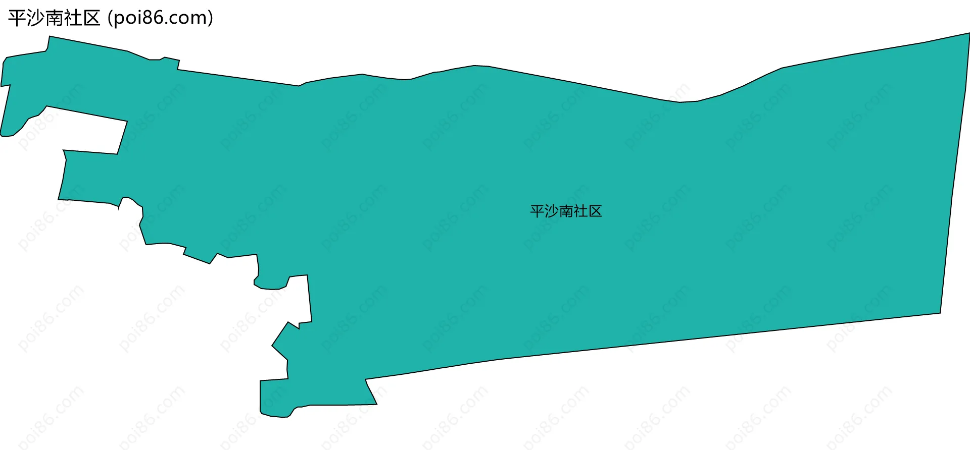 平沙南社区边界地图
