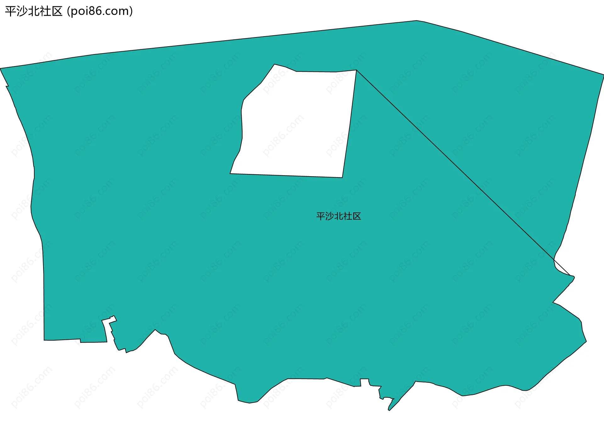 平沙北社区边界地图