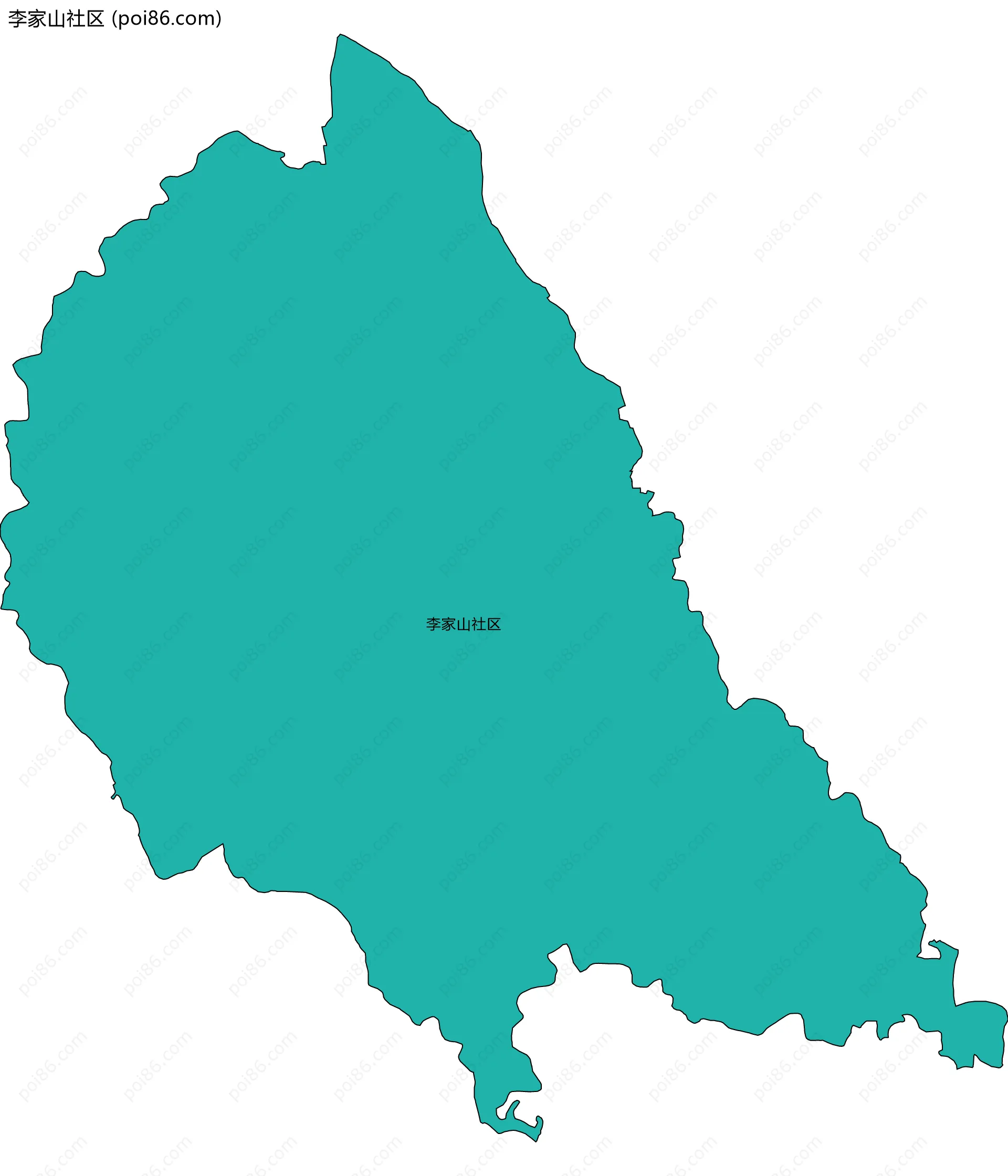 李家山社区边界地图