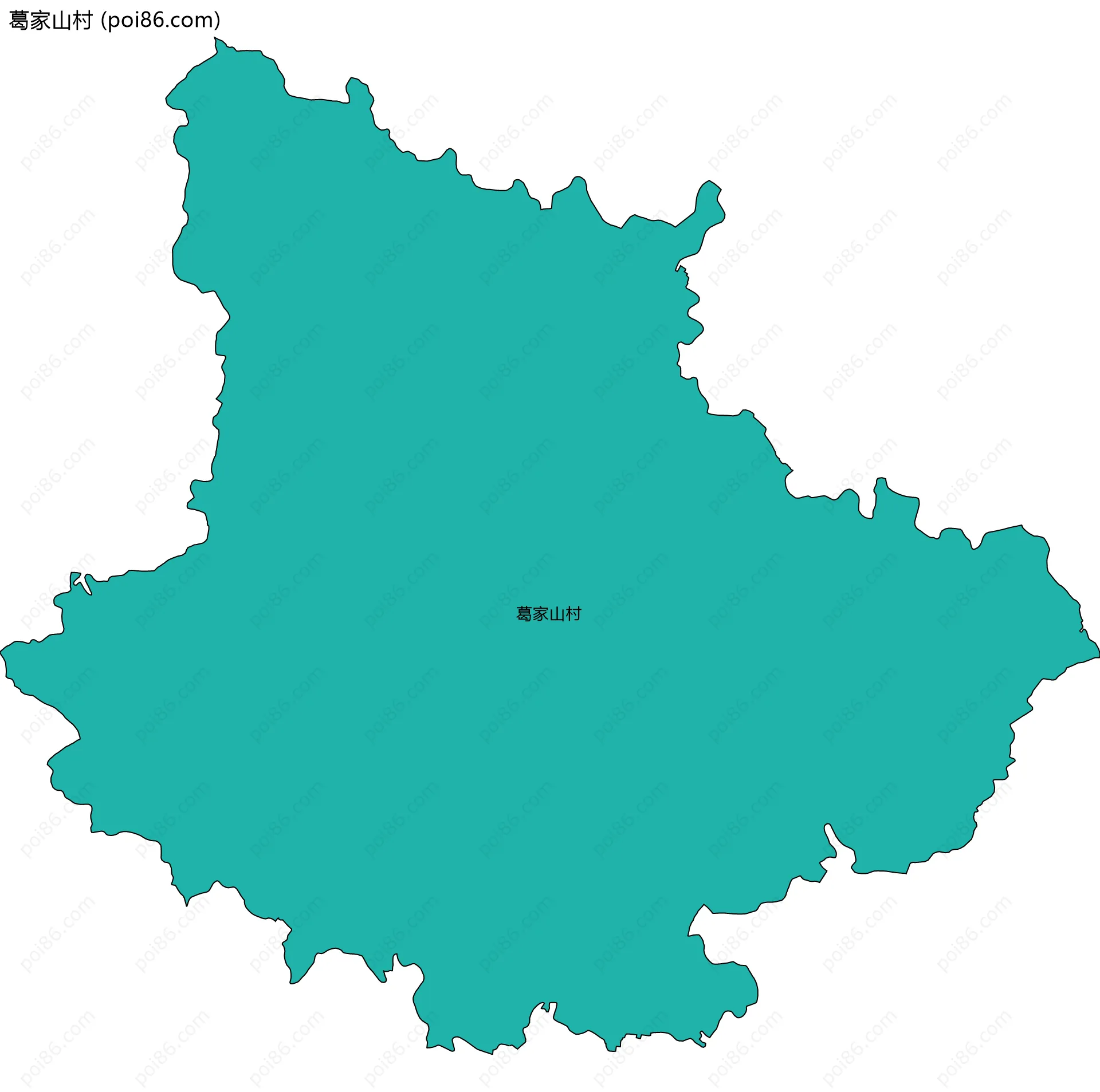 葛家山村边界地图