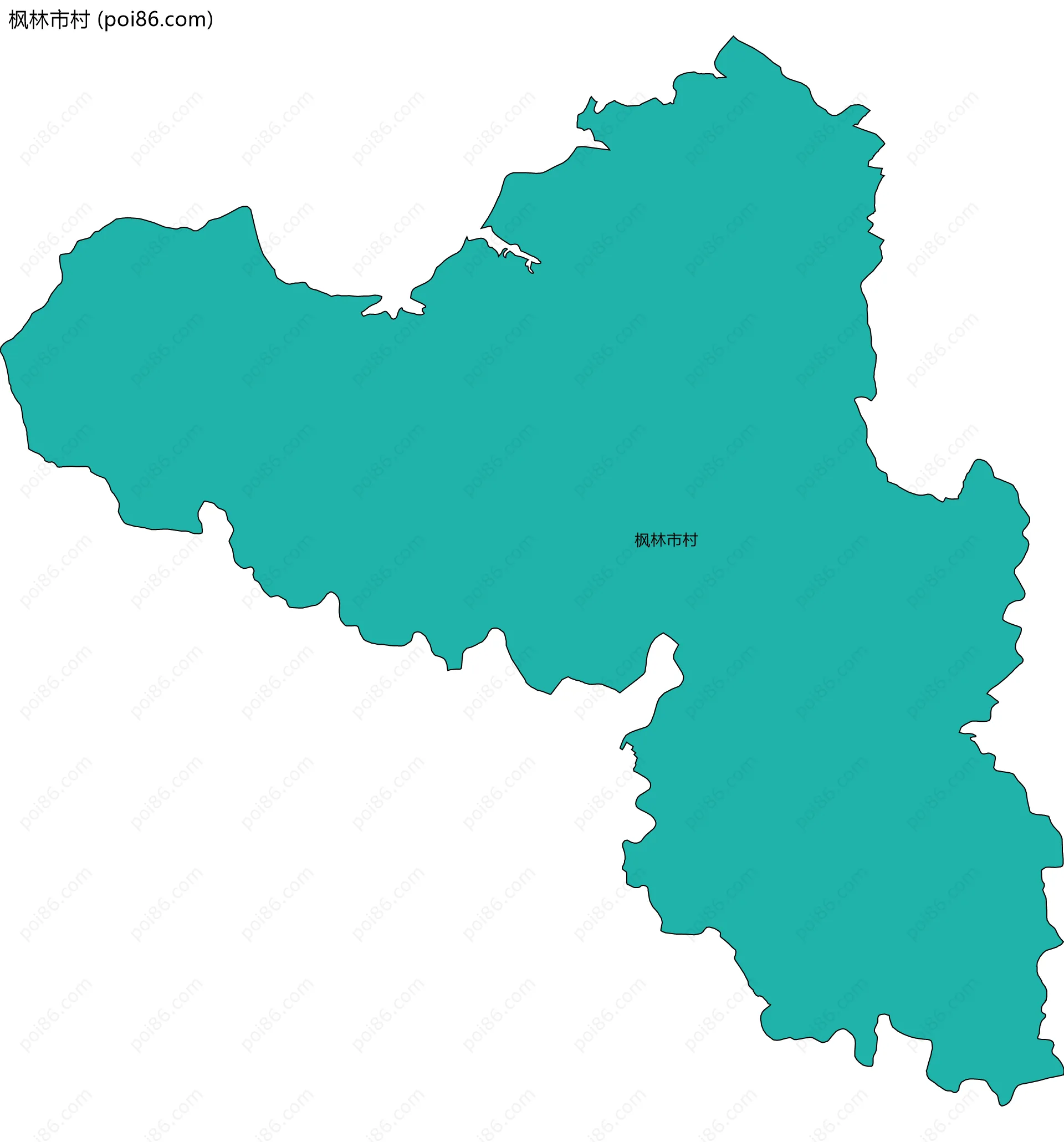 枫林市村边界地图