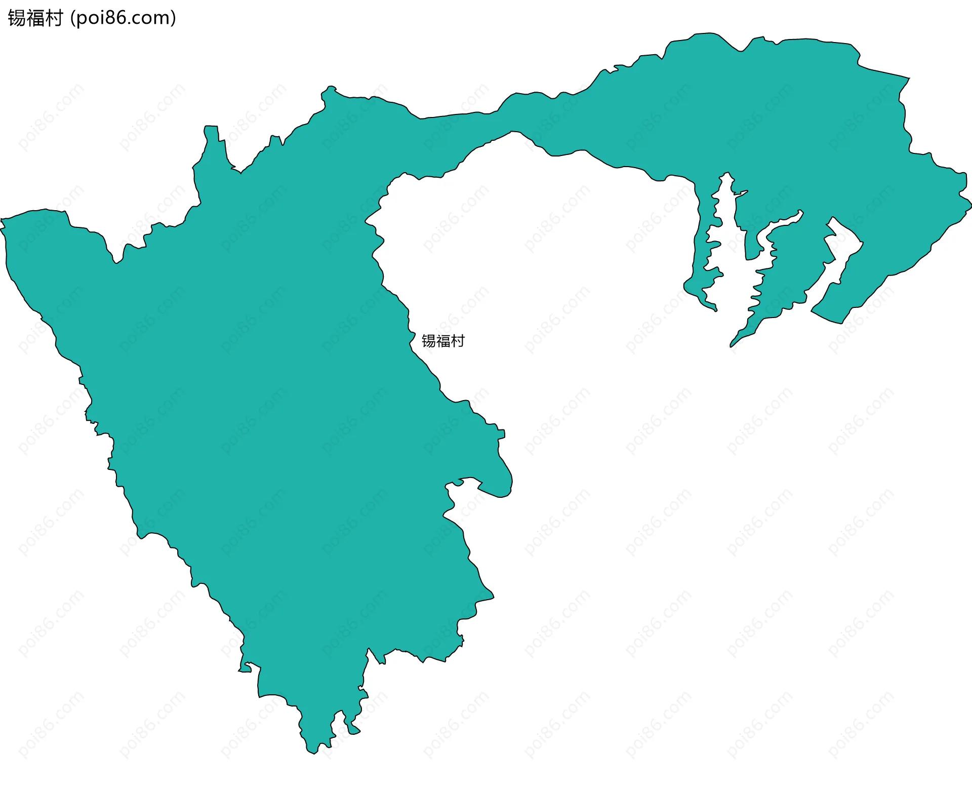 锡福村边界地图