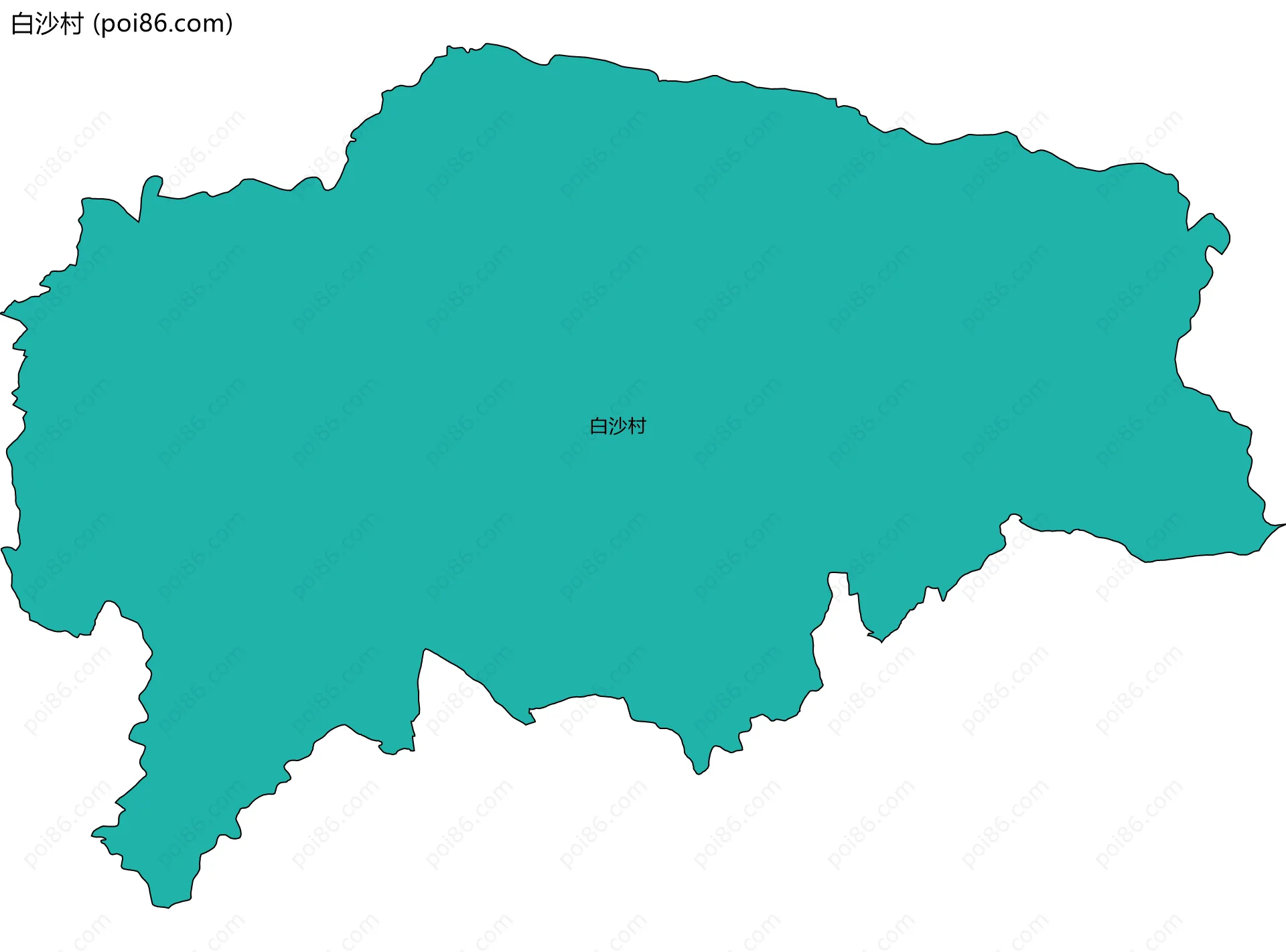 白沙村边界地图