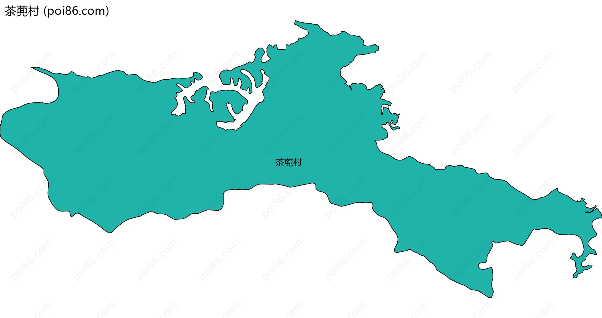 茶蔸村边界地图