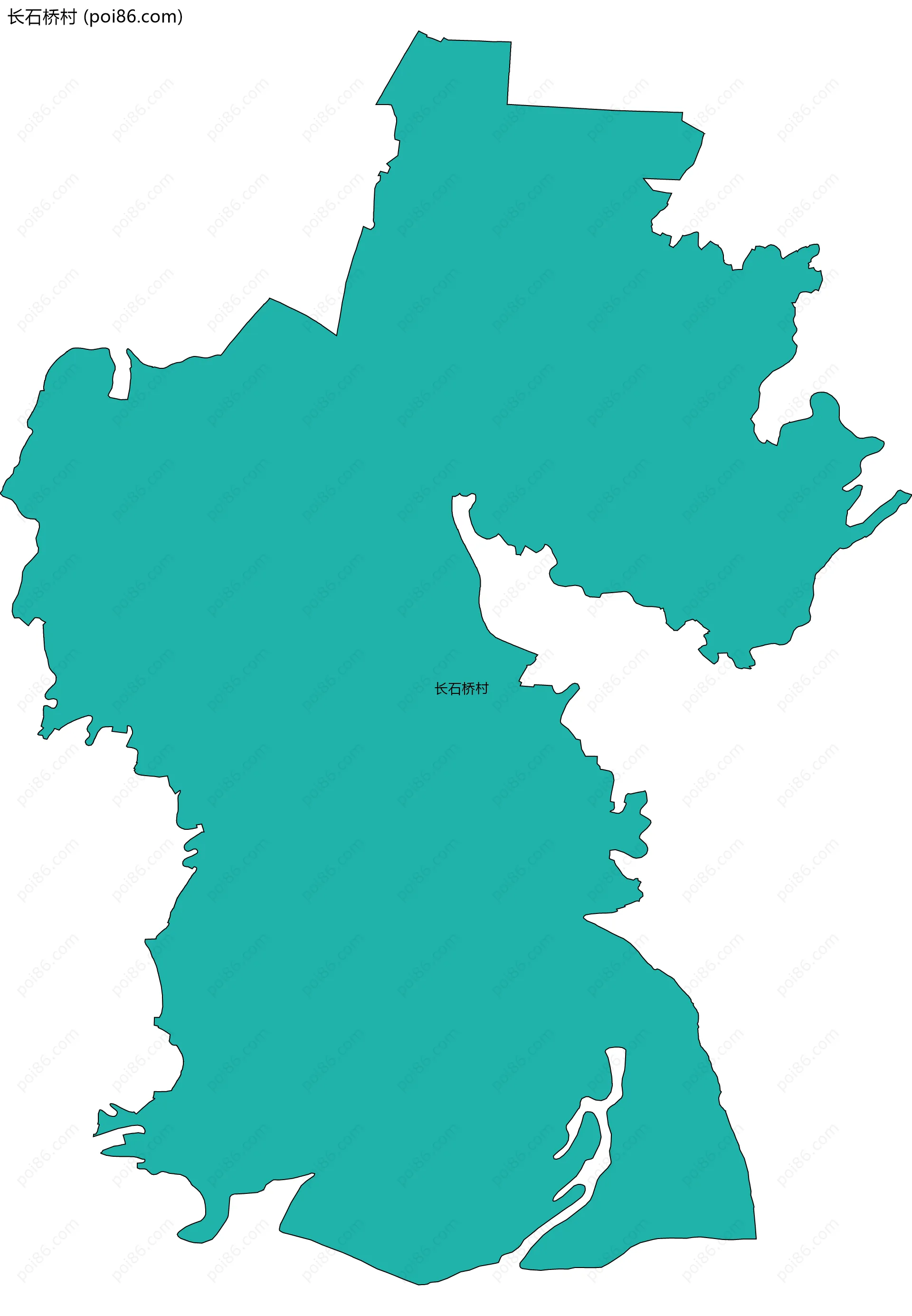 长石桥村边界地图