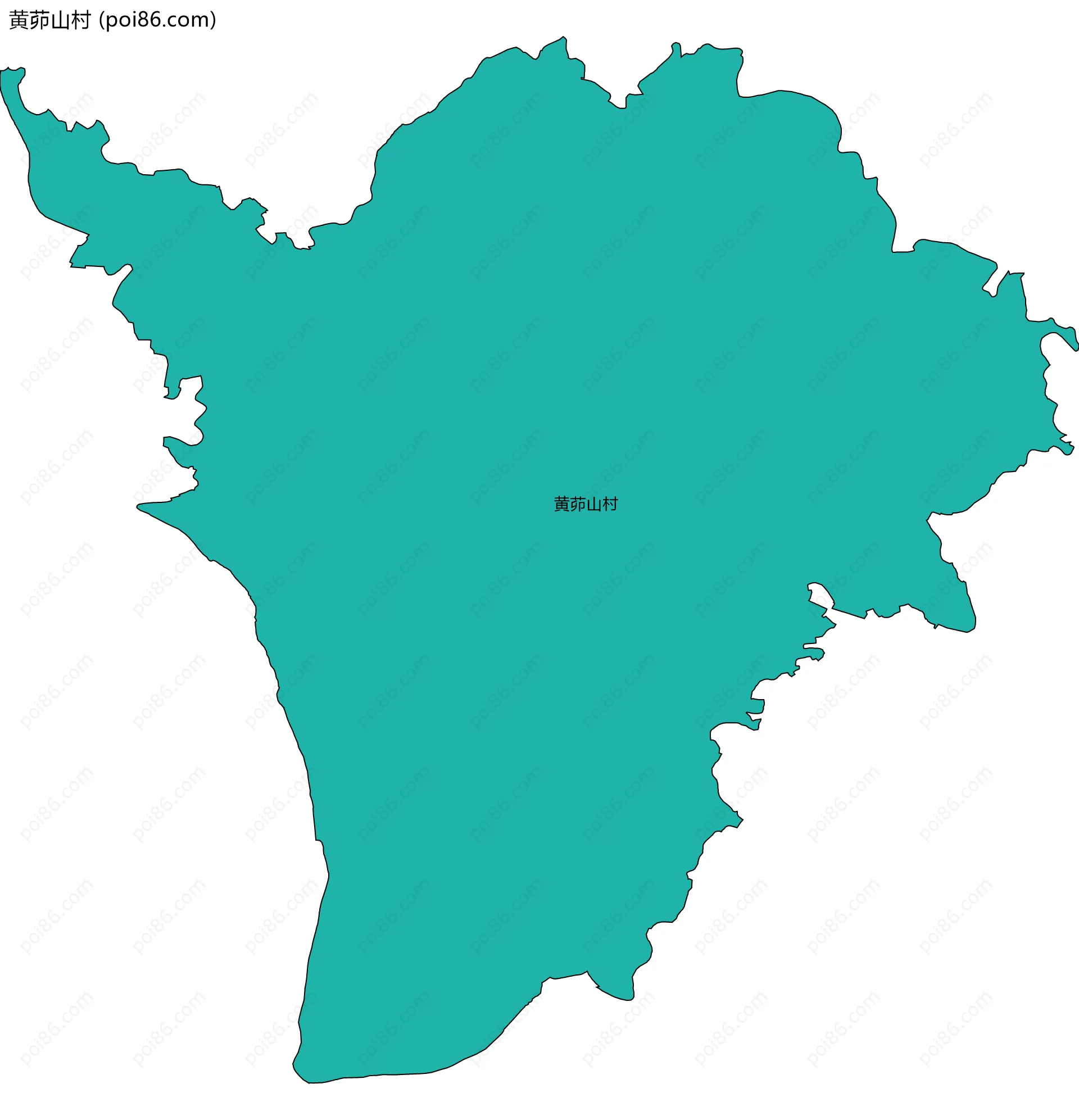 黄茆山村边界地图