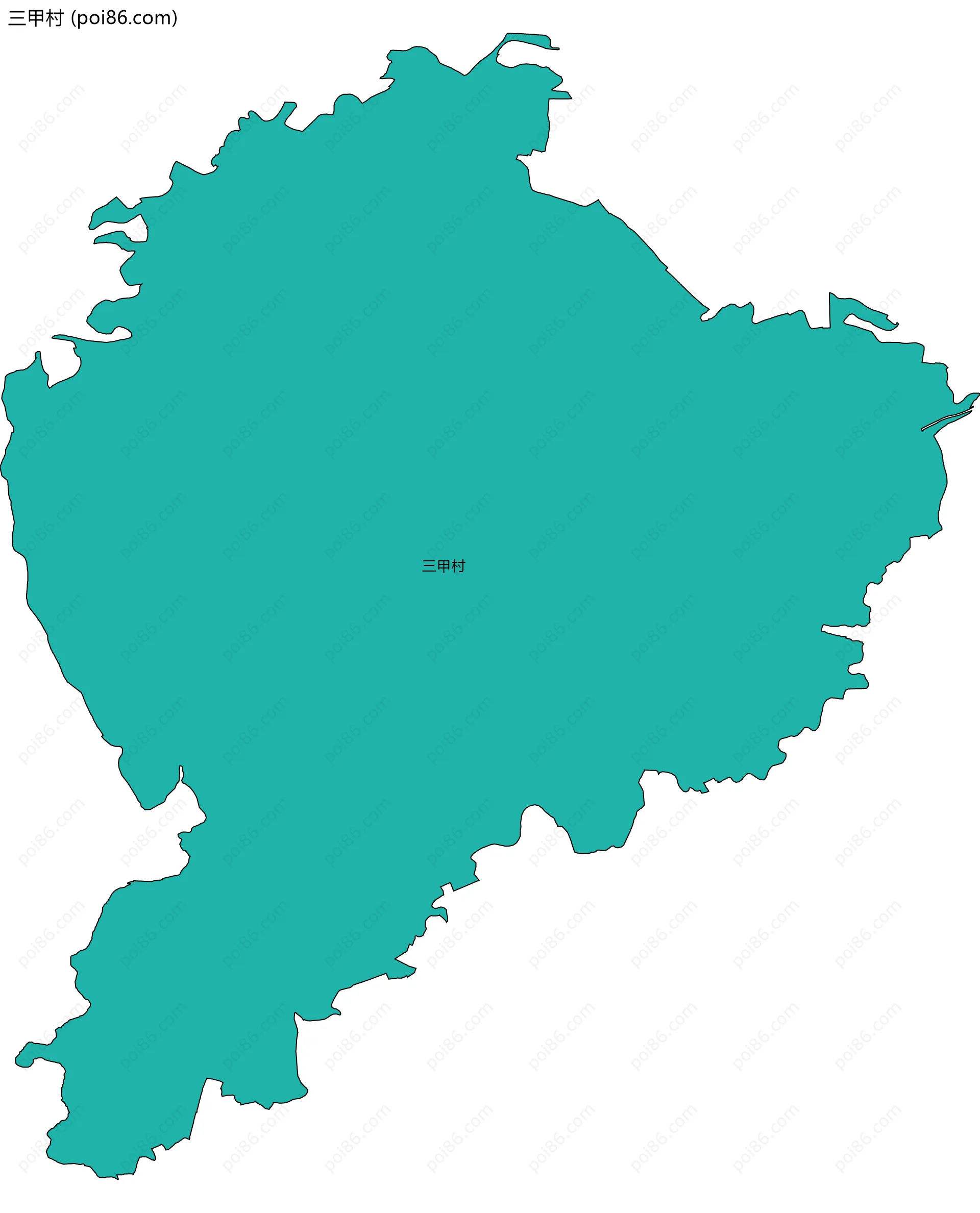 三甲村边界地图